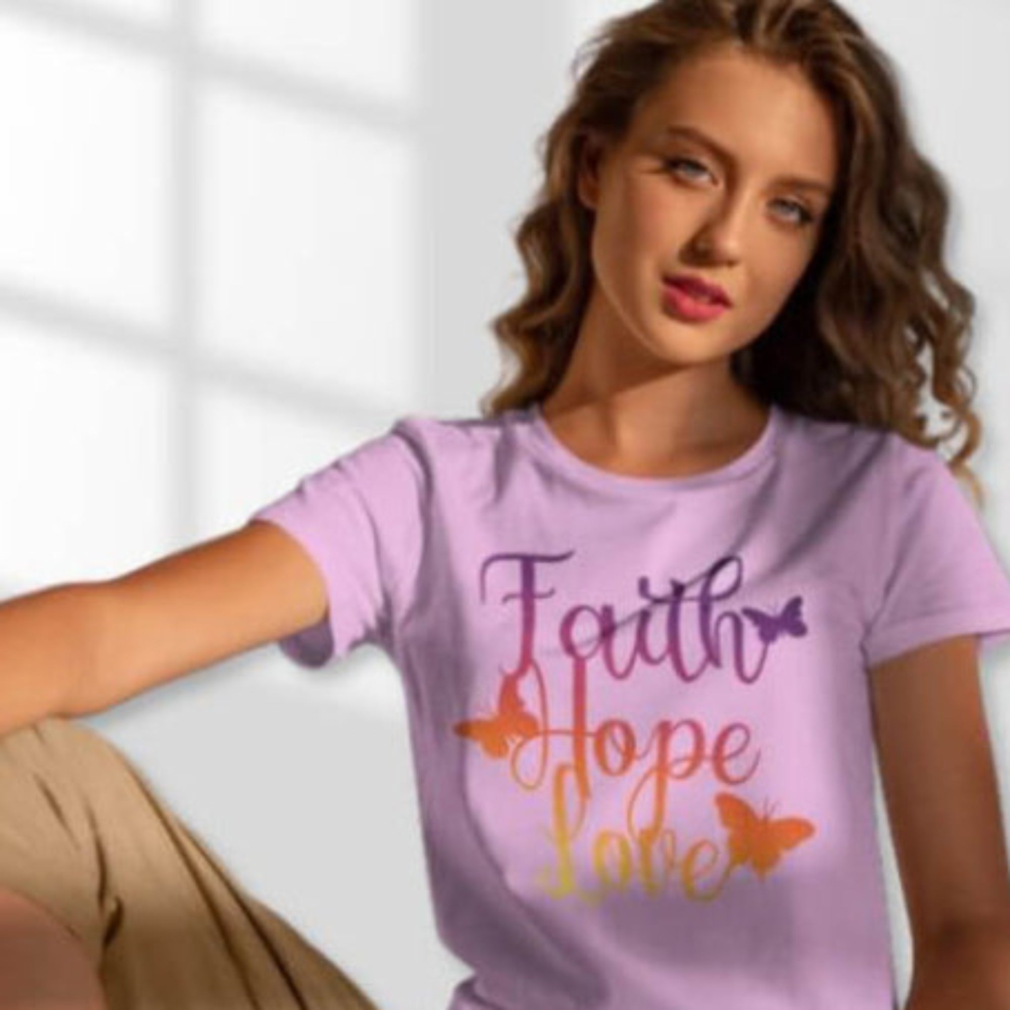 Faith Hope Love Women's Short Sleeve T-Shirt - Jesus Passion Apparel