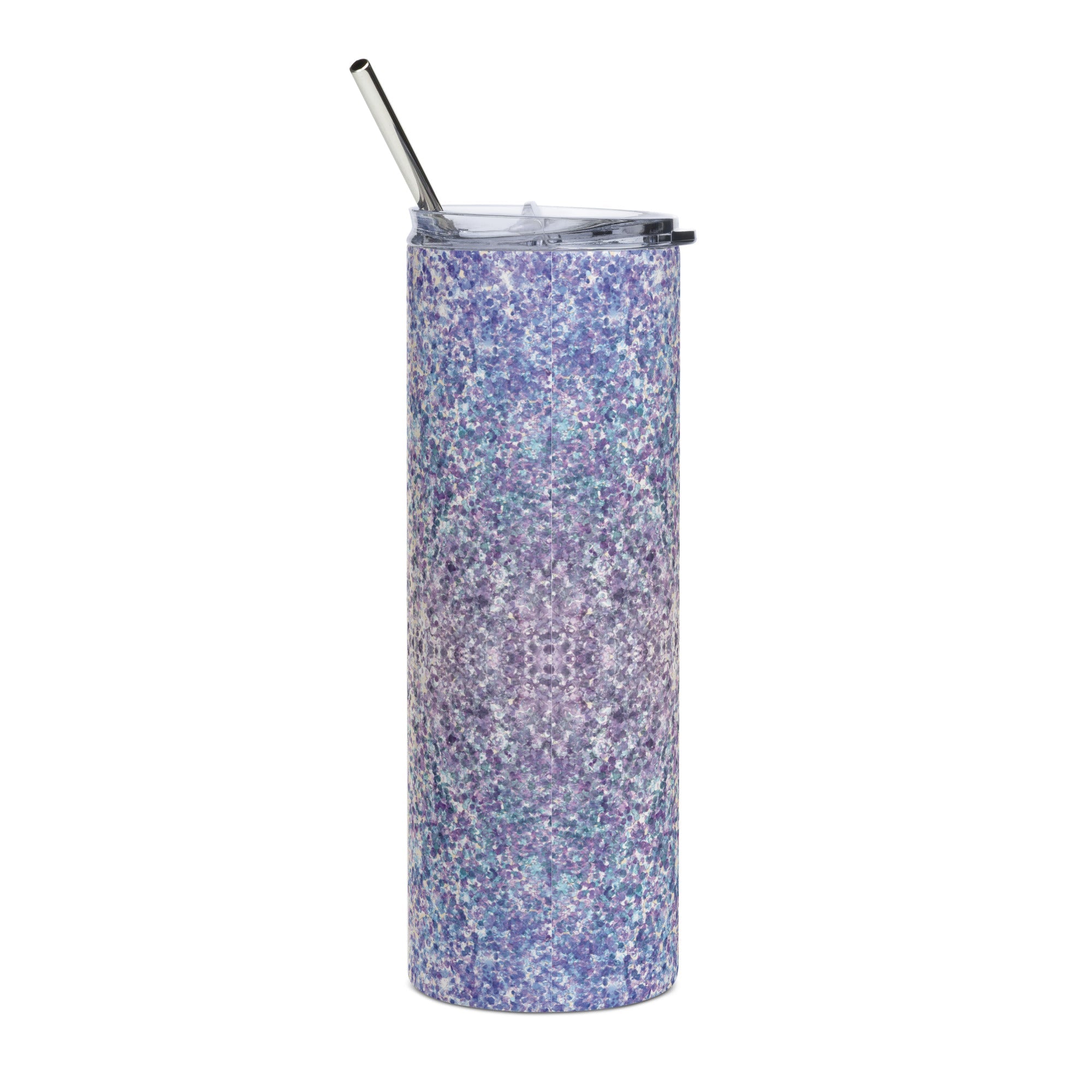 Faith Jesus Purple Glitter Tumbler 20 oz - Stainless Steel Strawel Straw - Jesus Passion Apparel