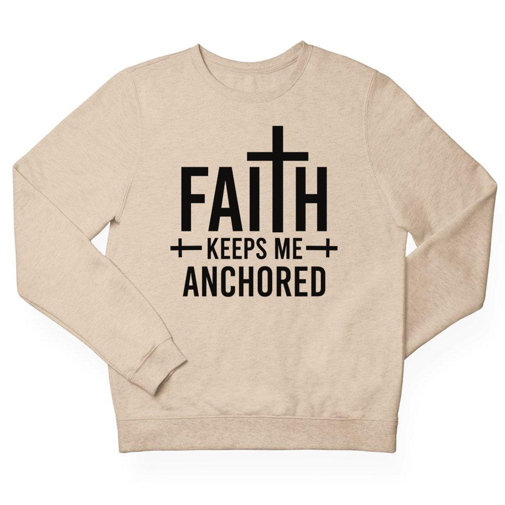 Faith Keeps Me Anchored Men's Fleece Unisex - Fit Sweatshirt - Jesus Passion Apparel