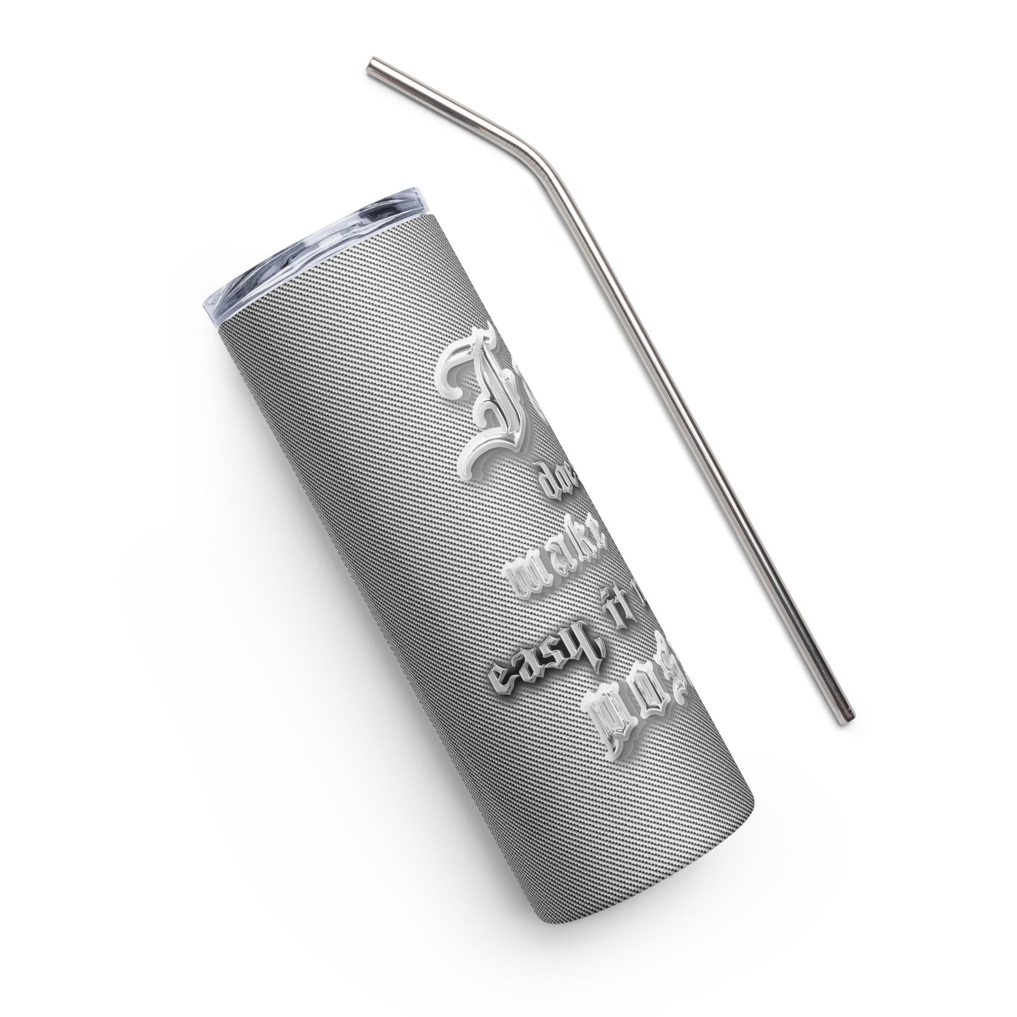 Faith Make Things Possible Metalic Tumbler 20 oz - Stainless Steel Straw - Jesus Passion Apparel