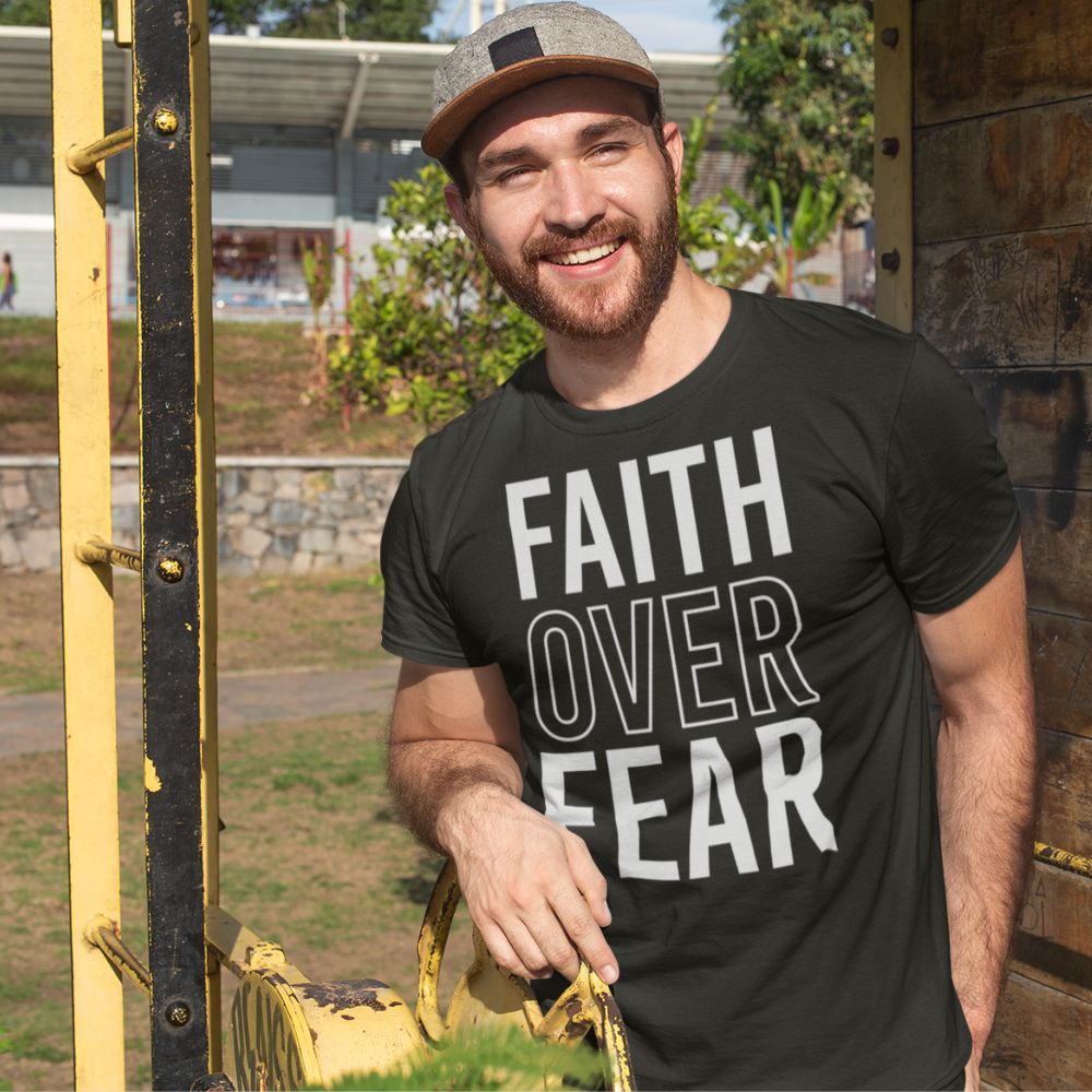 Faith Over Fear Jersey Short Sleeve T-Shirt - Jesus Passion Apparel