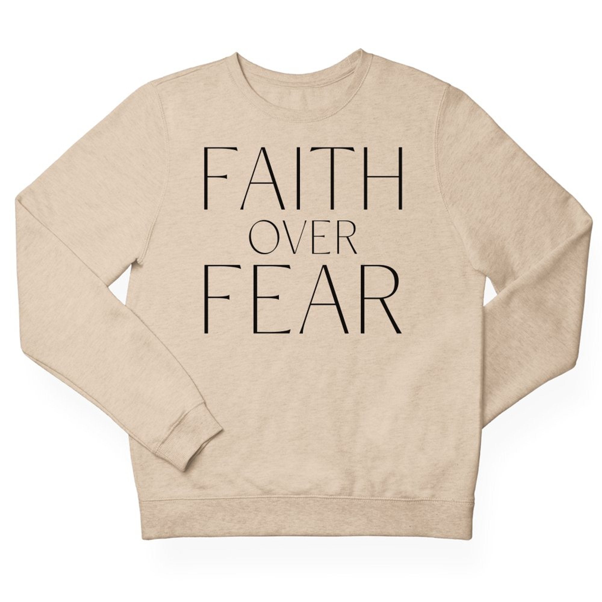 Faith Over Fear Men's Fleece Unisex - Fit Sweatshirt - Jesus Passion Apparel