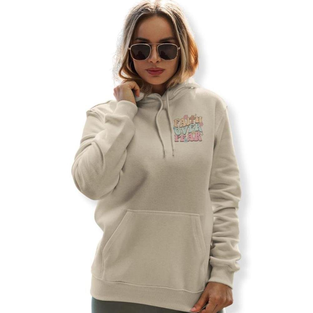 Faith Over Fear Retro - Inspired Unisex - Fit Hoodie - Jesus Passion Apparel