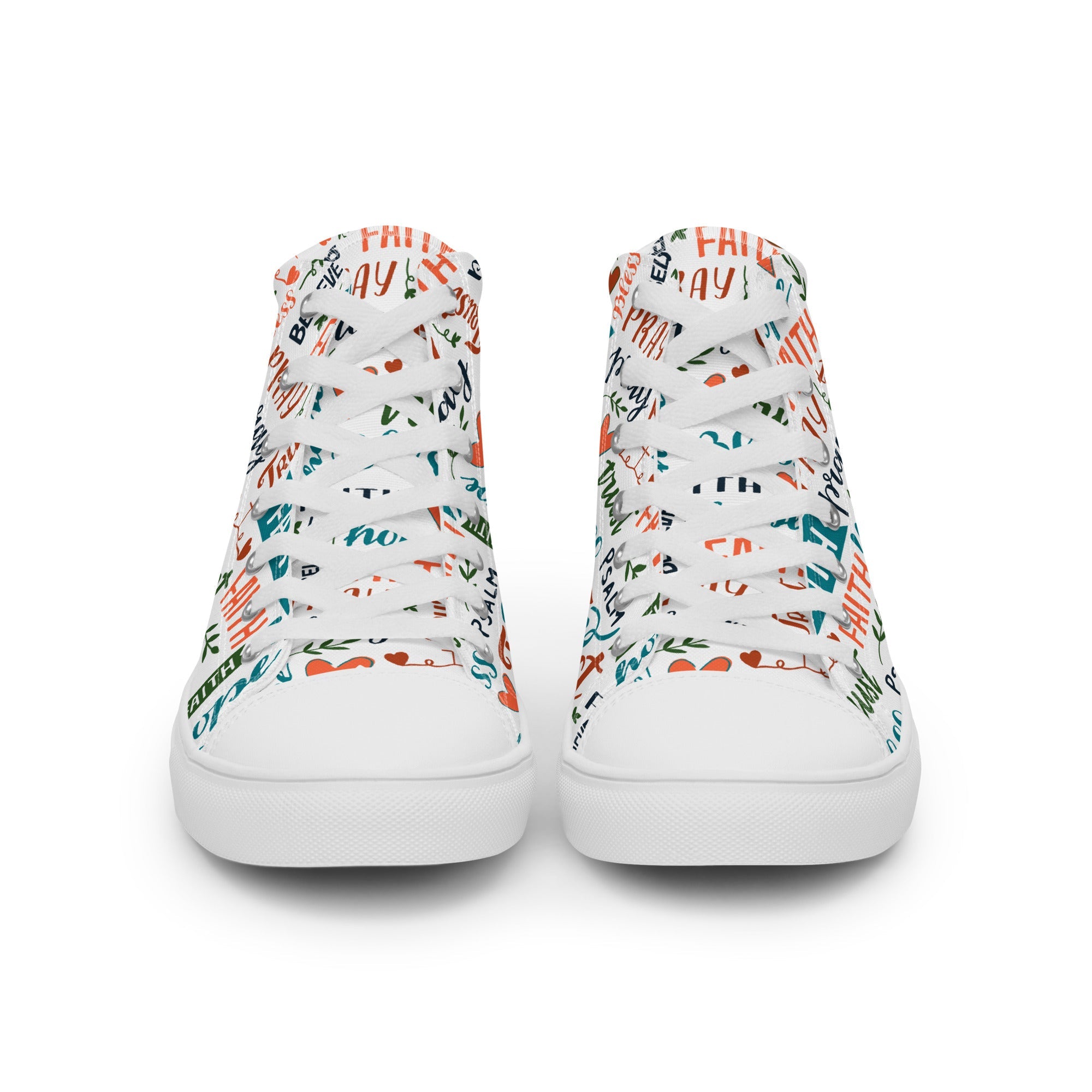 Faith Trust Women’s High Top Canvas Shoes - Jesus Passion Apparel