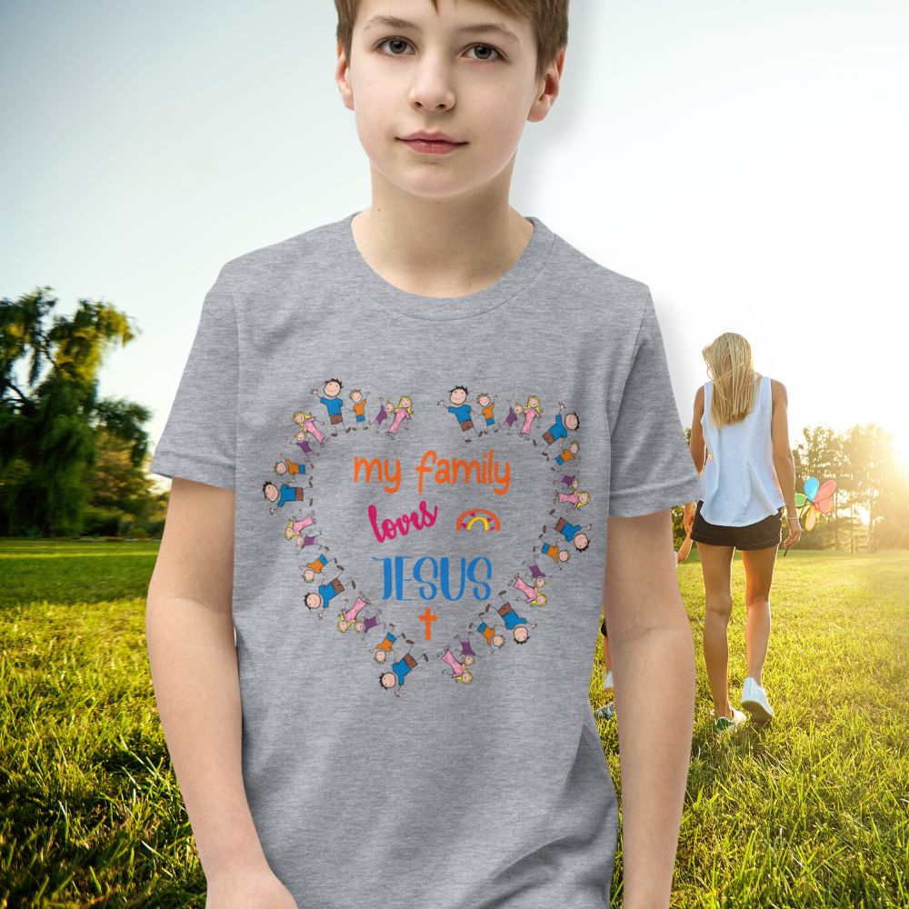 Family Loves Jesus Youth T-Shirt