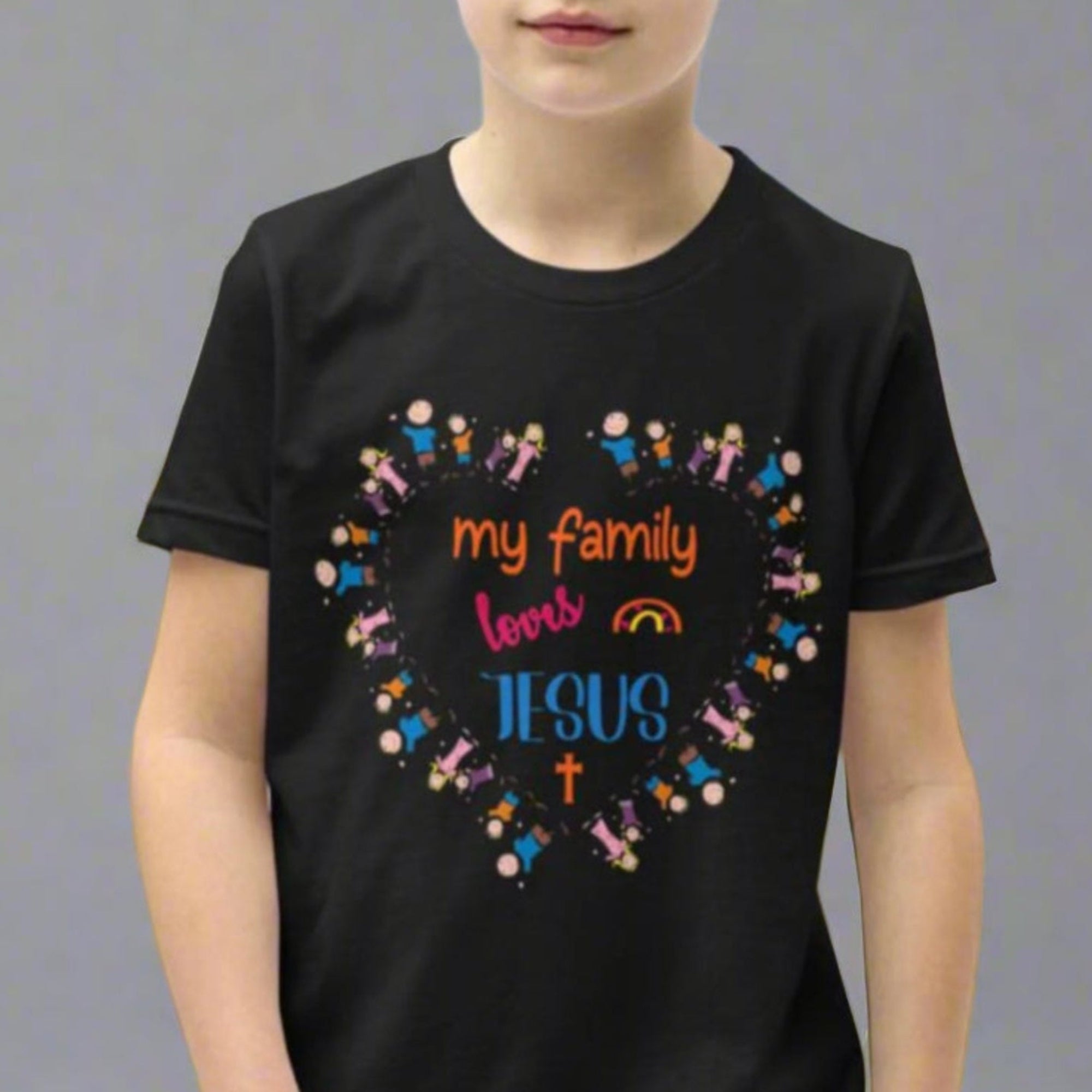 Family Loves Jesus Youth T-Shirt