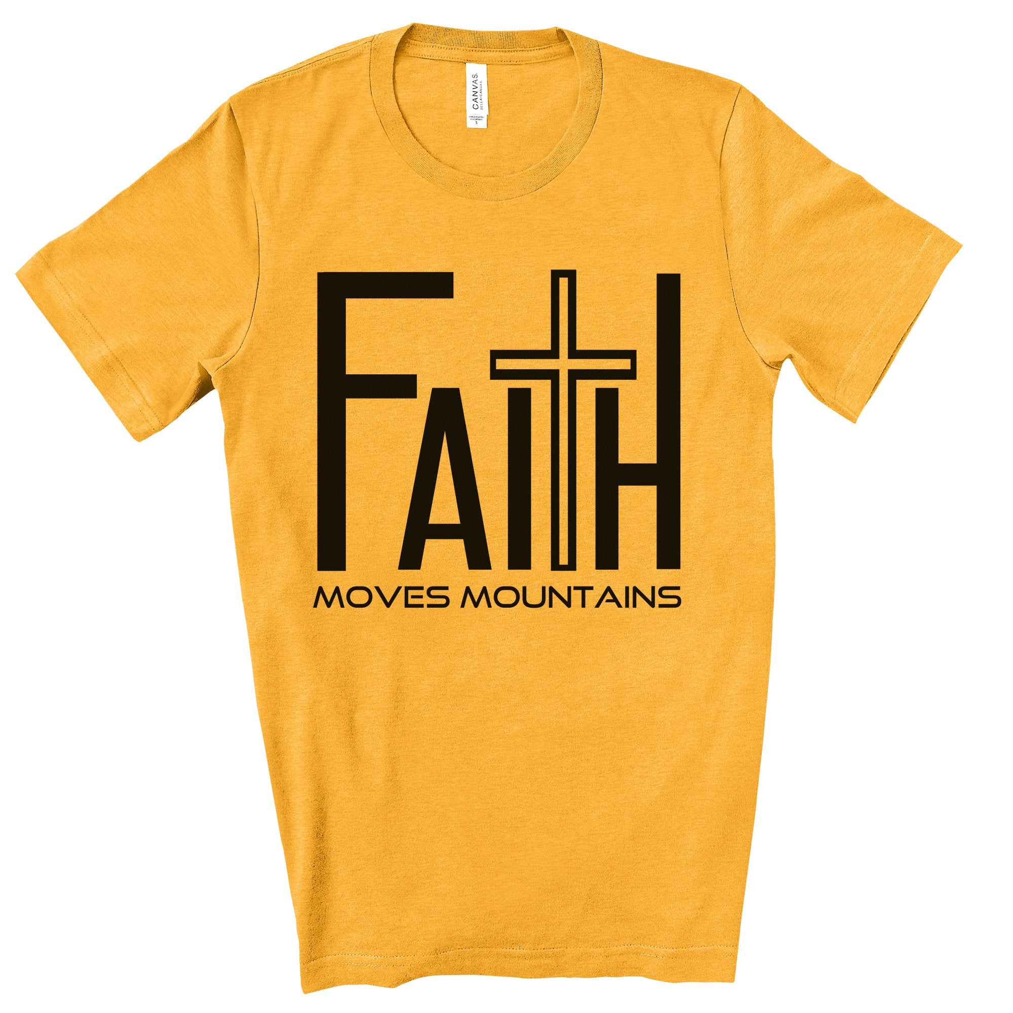 Faith Men's Jersey Short Sleeve Tee Size: XS Color: Gold Jesus Passion Apparel