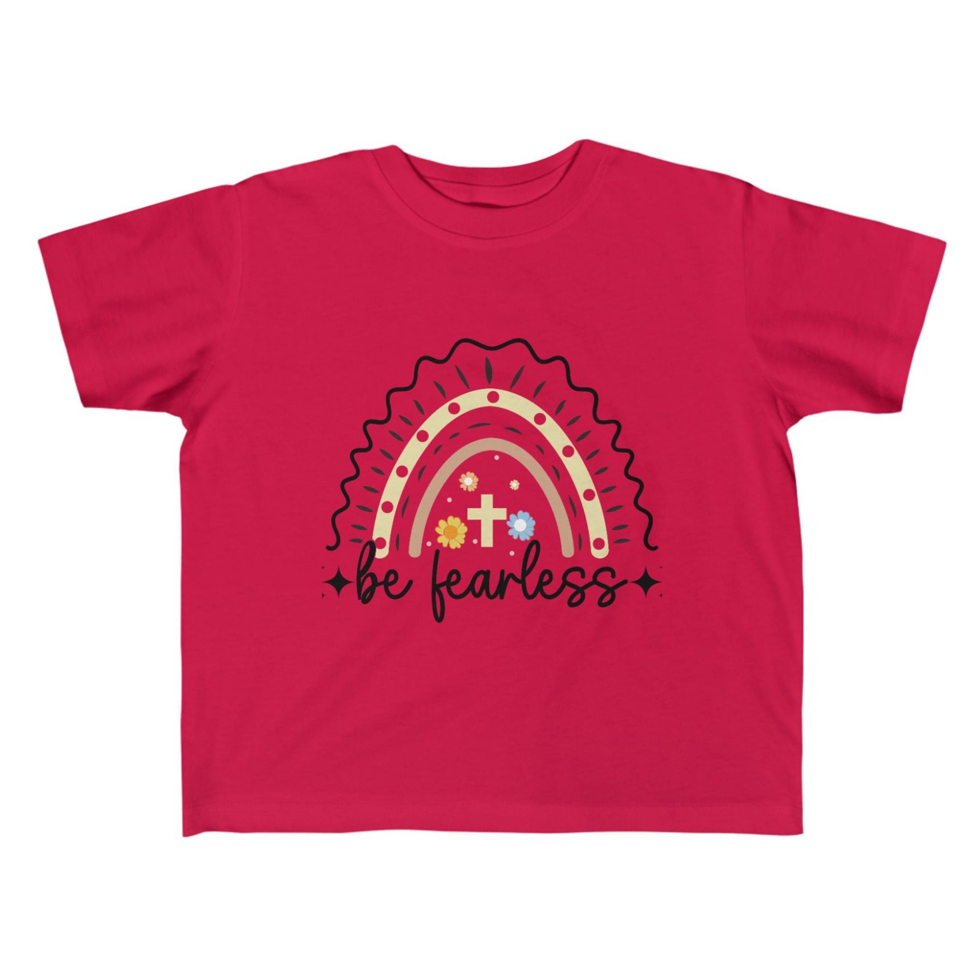 Be Fearless Toddler's Fine Jersey Tee Color: Red Size: 2T Jesus Passion Apparel