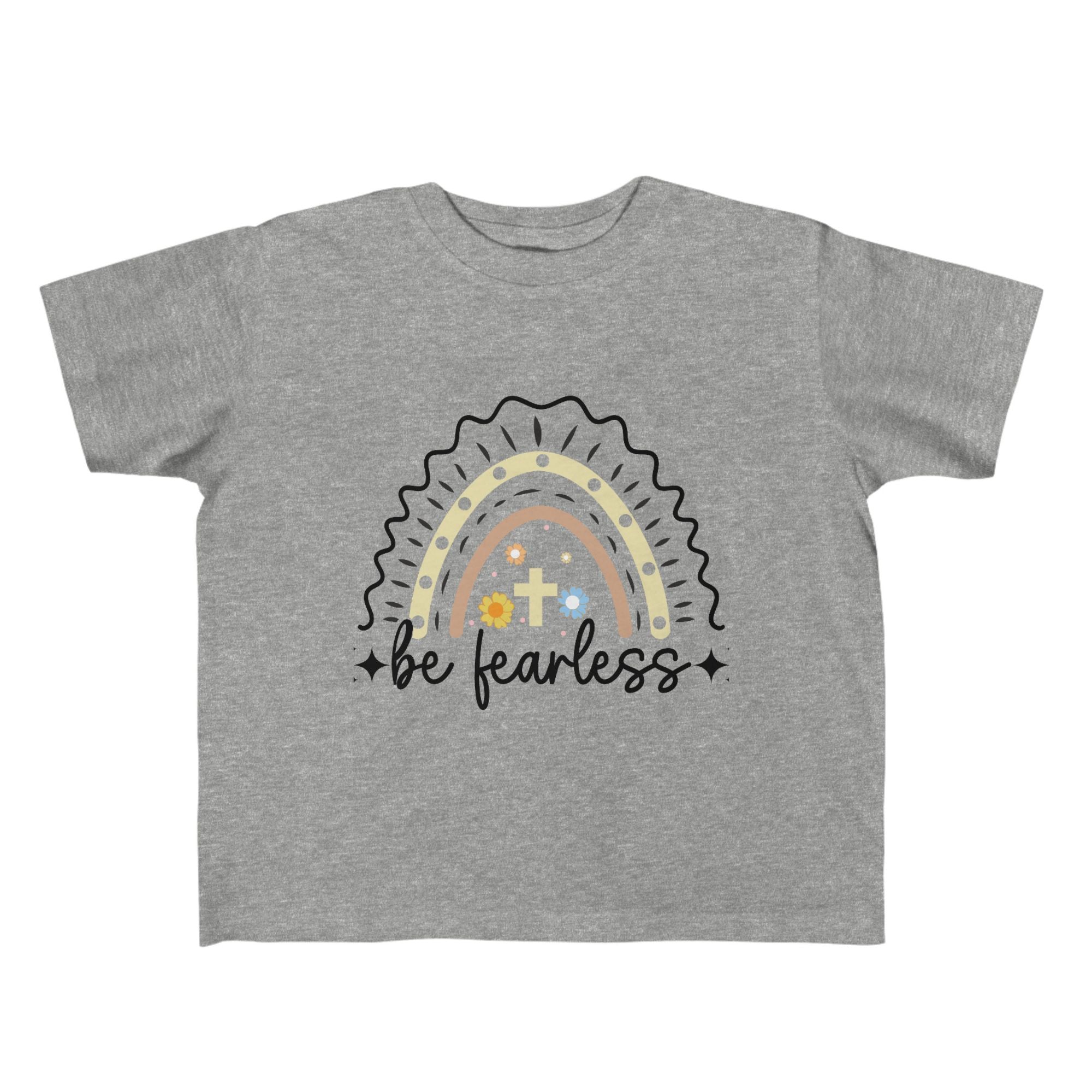 Be Fearless Toddler's Fine Jersey Tee Color: Heather Size: 2T Jesus Passion Apparel