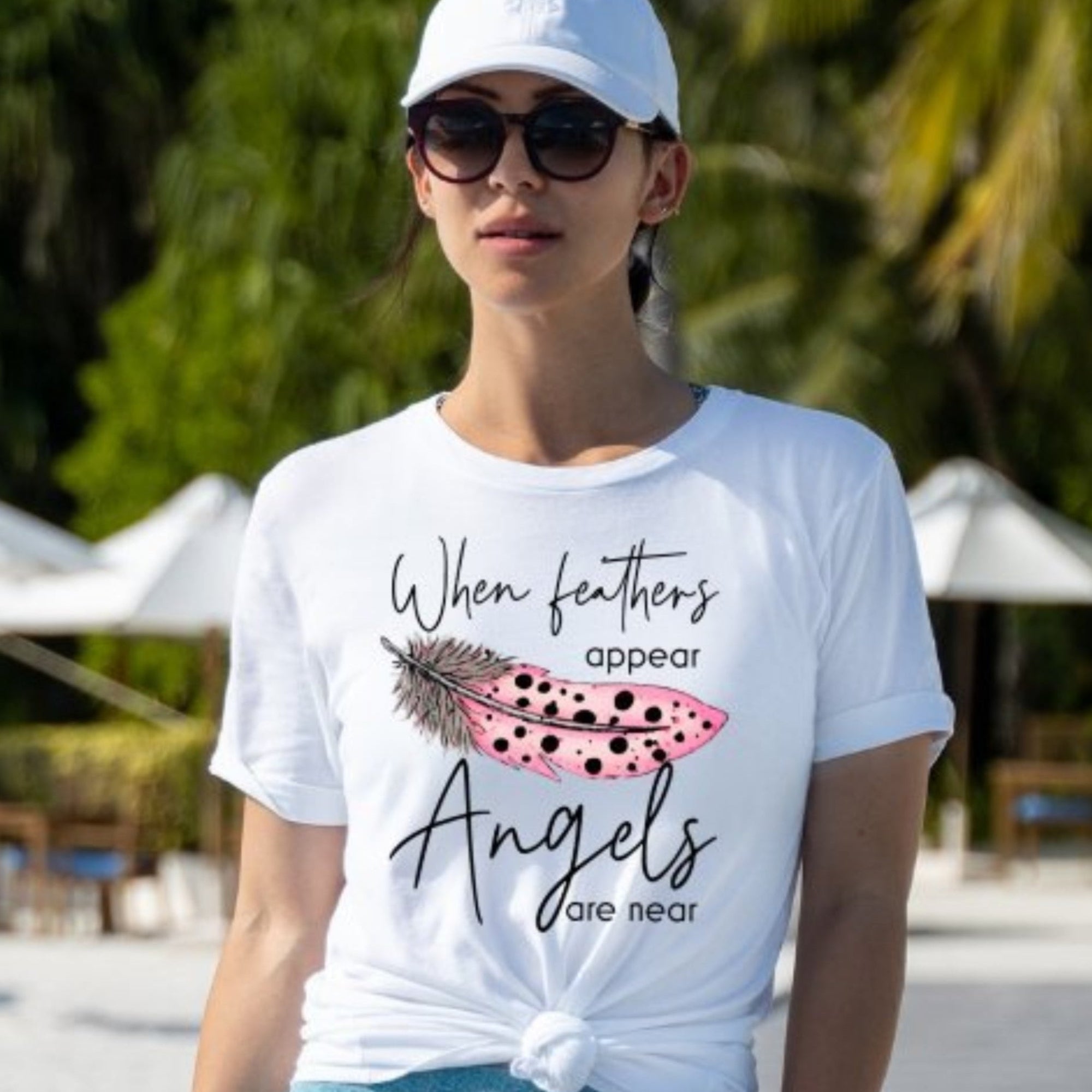 Feather Appear Angels are Near Jersey Short Sleeve T-Shirt - Jesus Passion Apparel