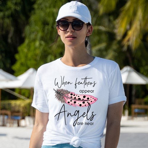 Feather Appear Angels are Near Jersey Short Sleeve T-Shirt - Jesus Passion Apparel