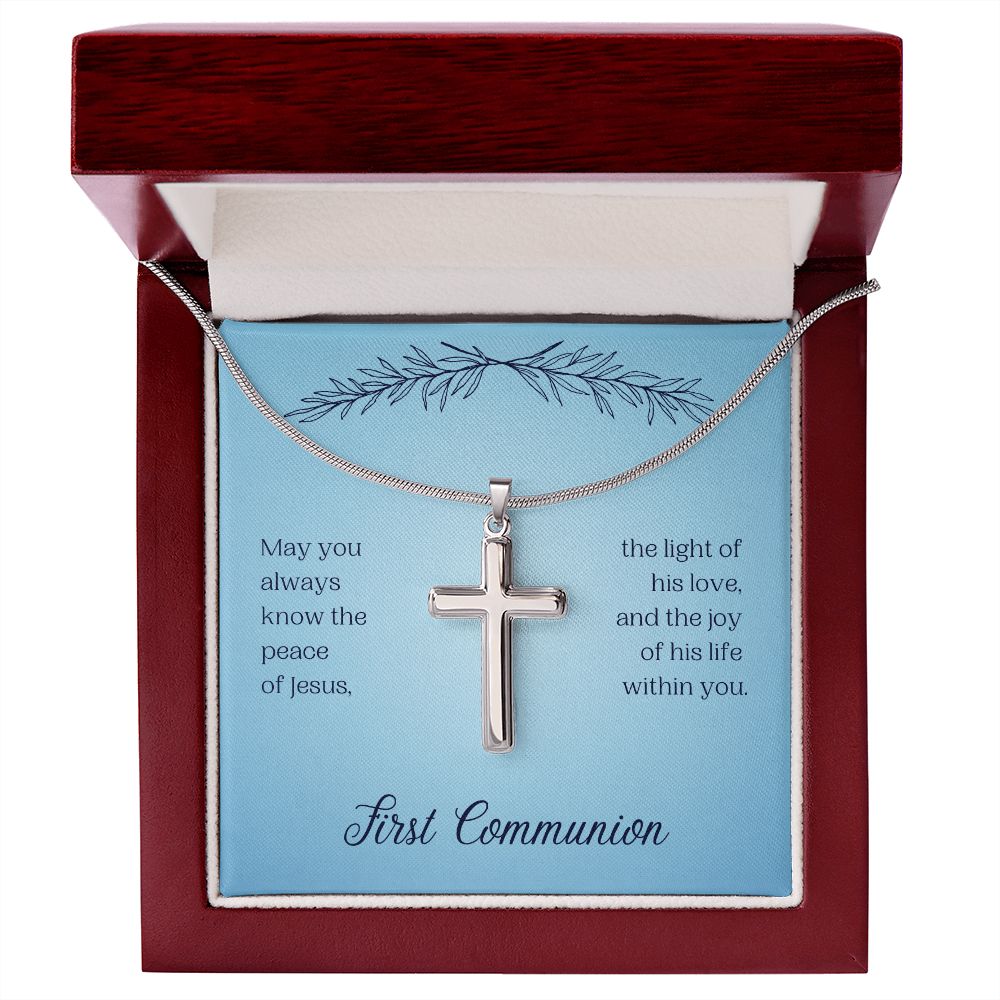 First Communion Cross Necklace - Jesus Passion Apparel