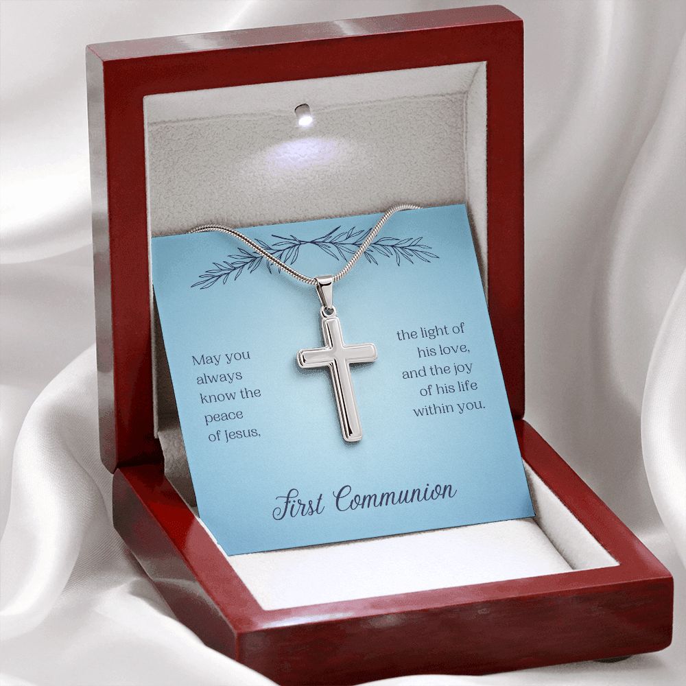 First Communion Cross Necklace - Jesus Passion Apparel