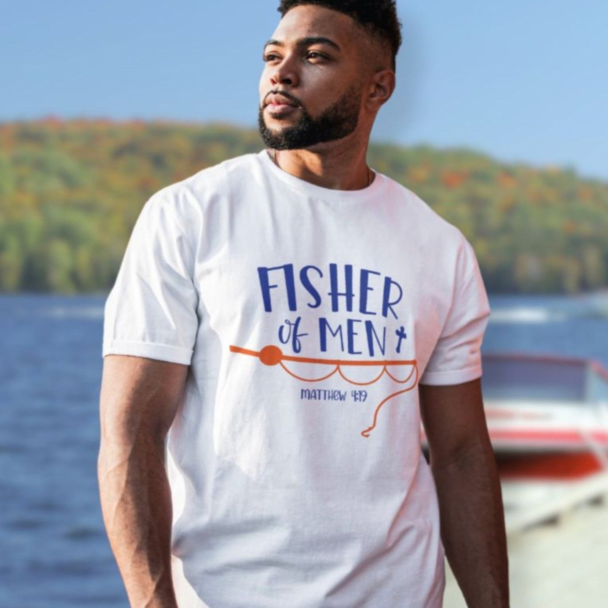 fisher-of-men-jersey-short-sleeve-t-shirt white Jesus Passion Apparel