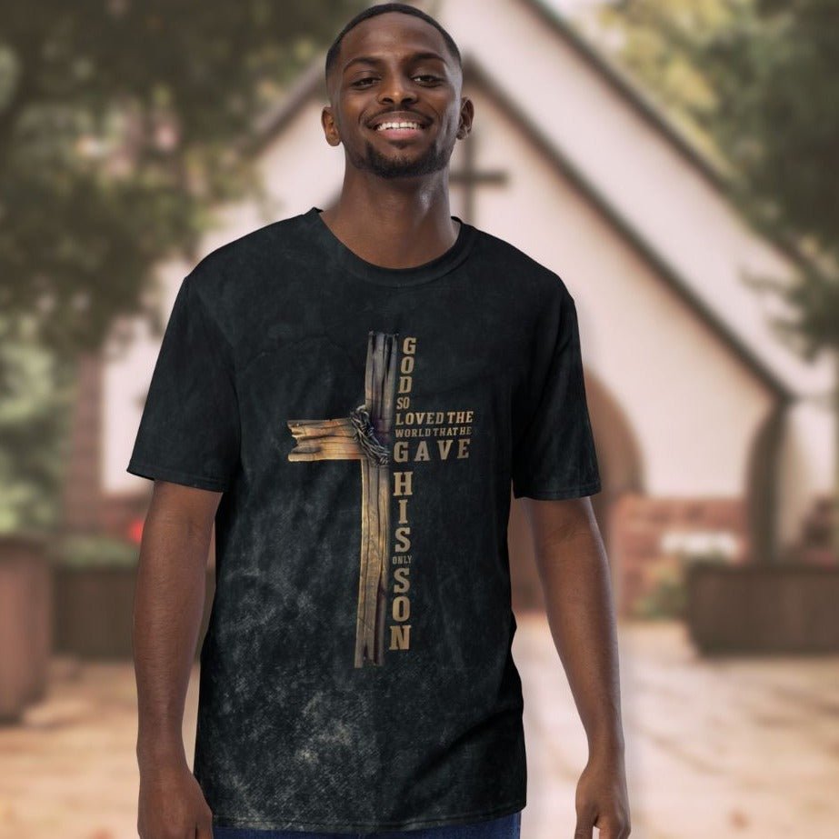 For God So Loved the World John 3:16 Men's Crew Neck T-shirt - Jesus Passion Apparel