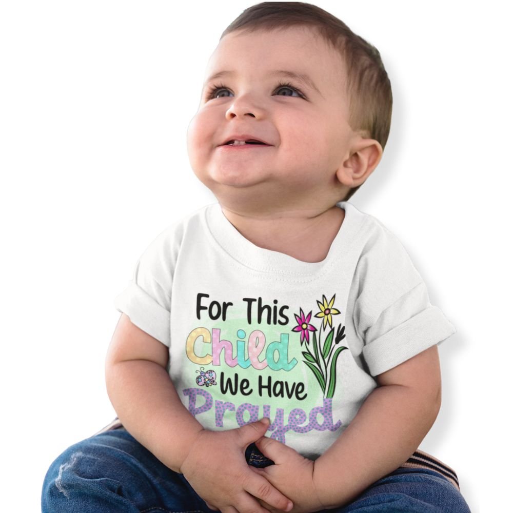 For This Child We Have Prayed Young Toddler Jersey Tee - Jesus Passion Apparel