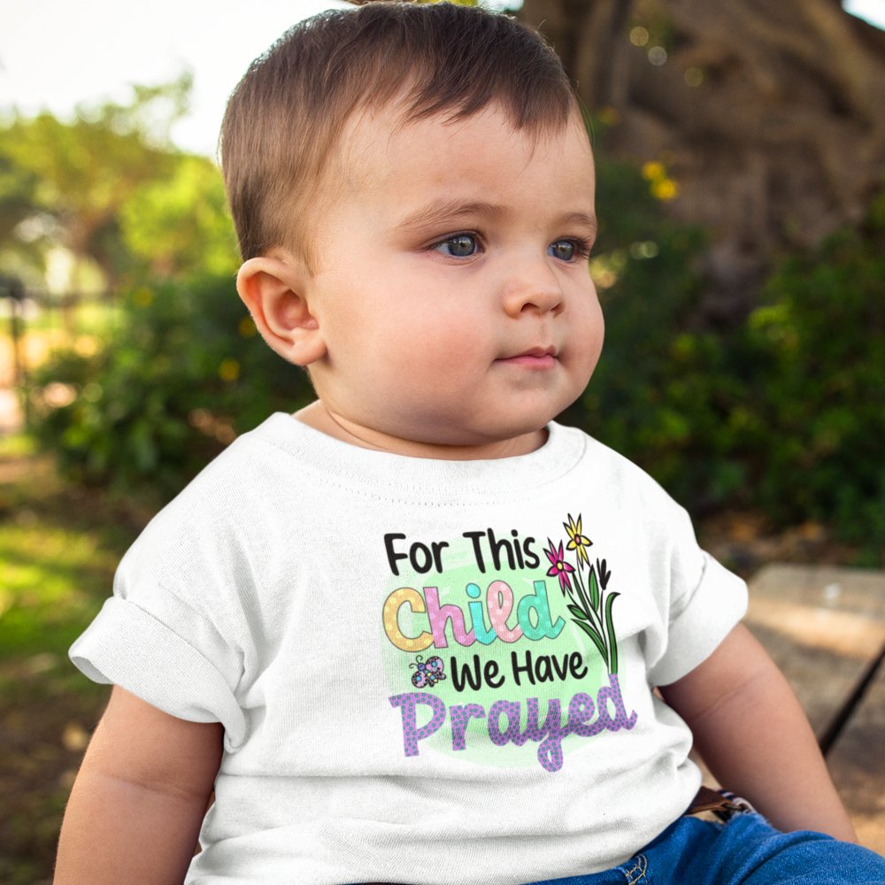 For This Child We Have Prayed Young Toddler Jersey Tee - Jesus Passion Apparel