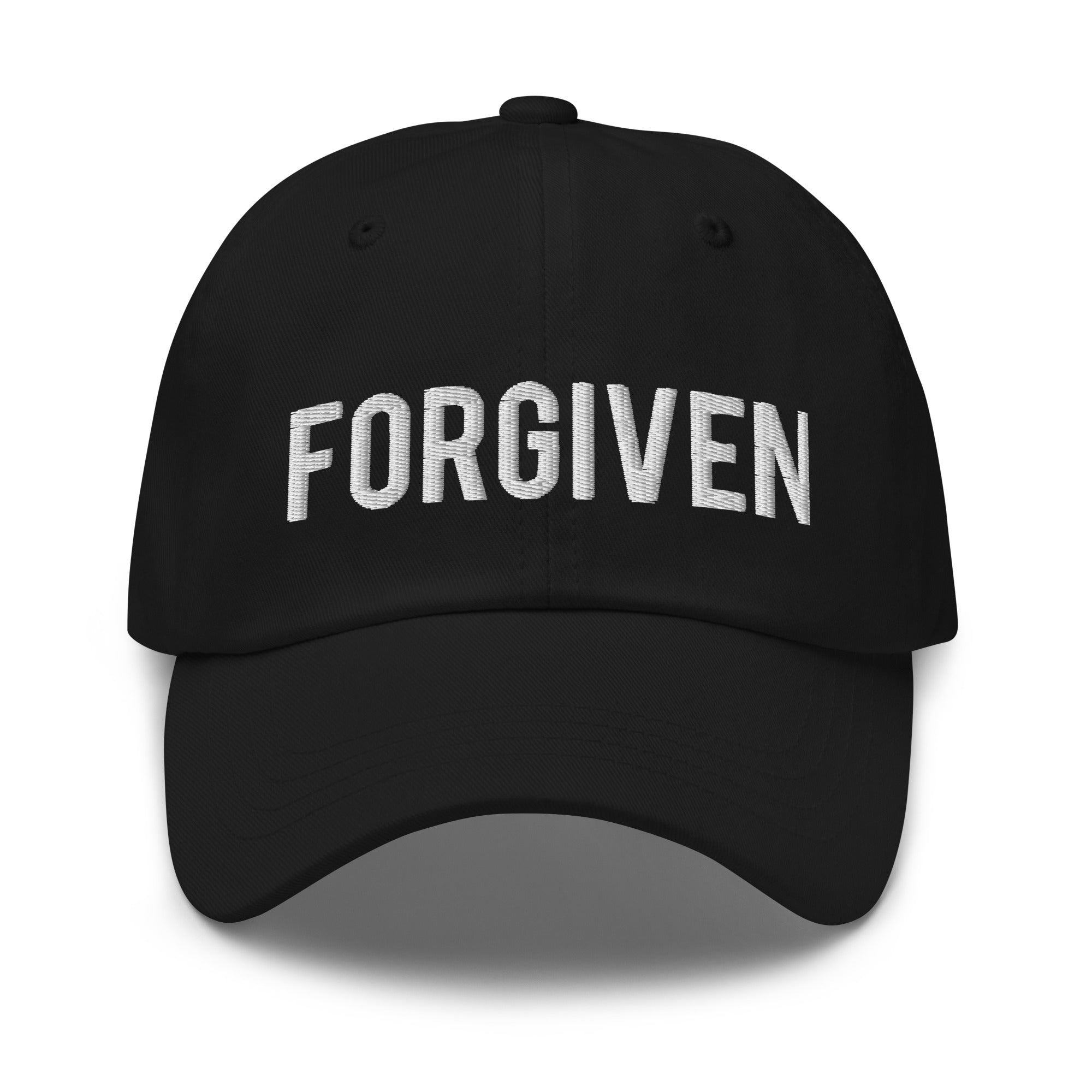 Forgiven Classic Dad's Cap with Puff Embroidery & Fish Cross Emblem - Jesus Passion Apparel