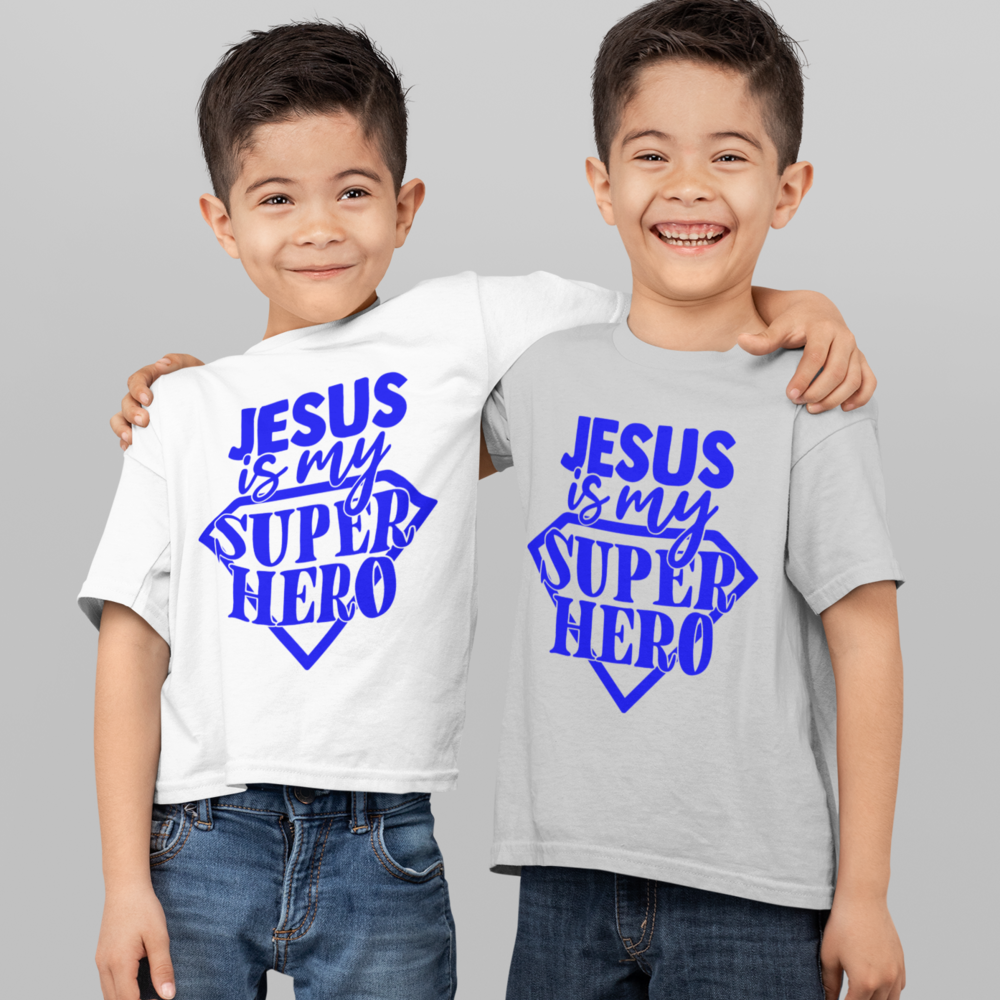 Jesus Superhero Youth Relaxed-Fit T-Shirt Colors: White Sizes: S Jesus Passion Apparel