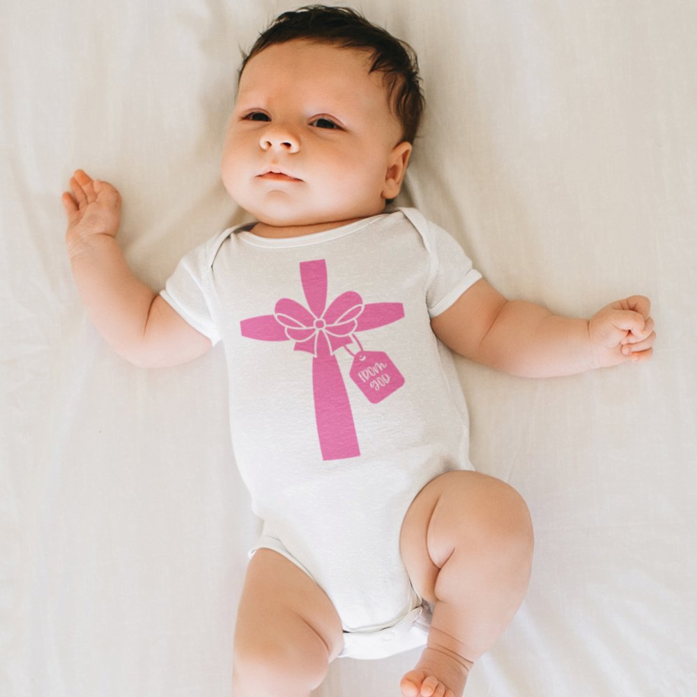 Gift from God Pink Ribbon Baby Bodysuit - Jesus Passion Apparel