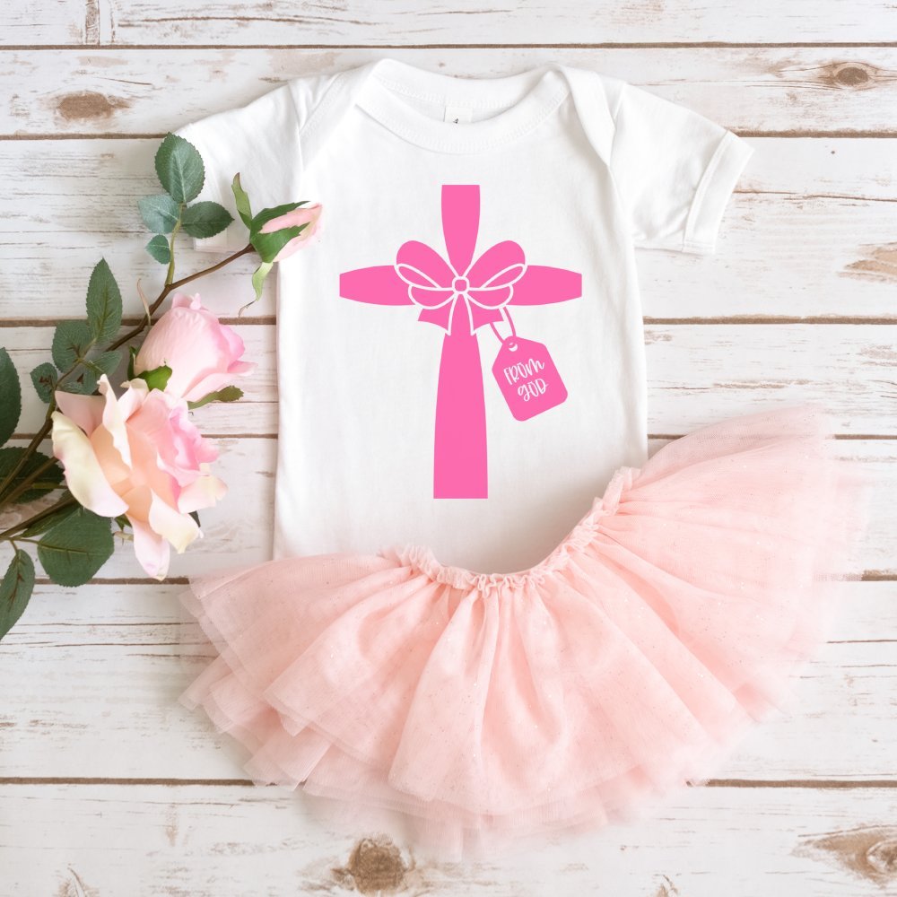 Gift from God Pink Ribbon Baby Bodysuit - Jesus Passion Apparel