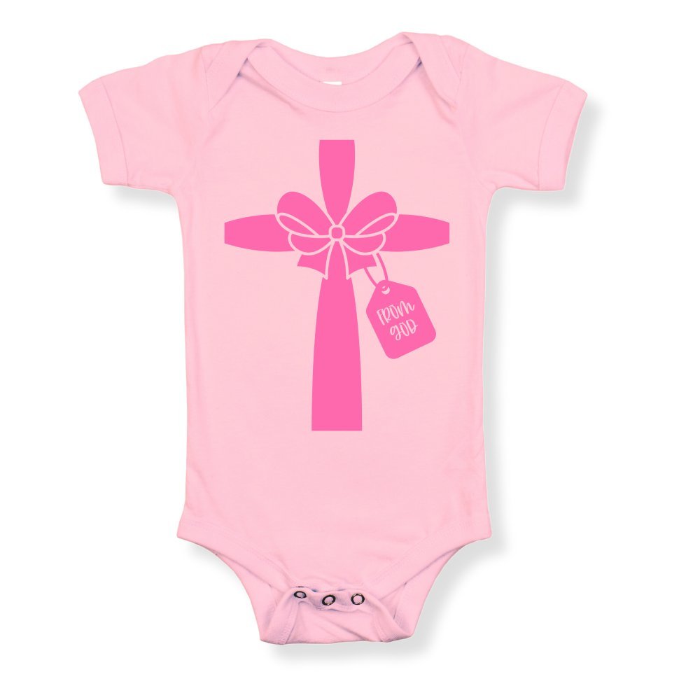 Gift from God Pink Ribbon Baby Bodysuit - Jesus Passion Apparel