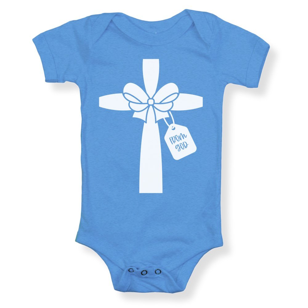 Gift from God White Ribbon Baby Bodysuit - Jesus Passion Apparel