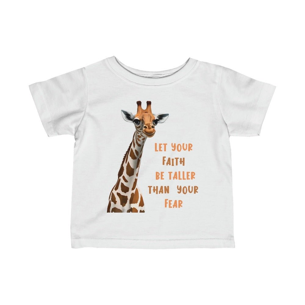 Giraffe Let your Faith be Taller Than Your Fear Young Toddler Jersey Tee - Jesus Passion Apparel