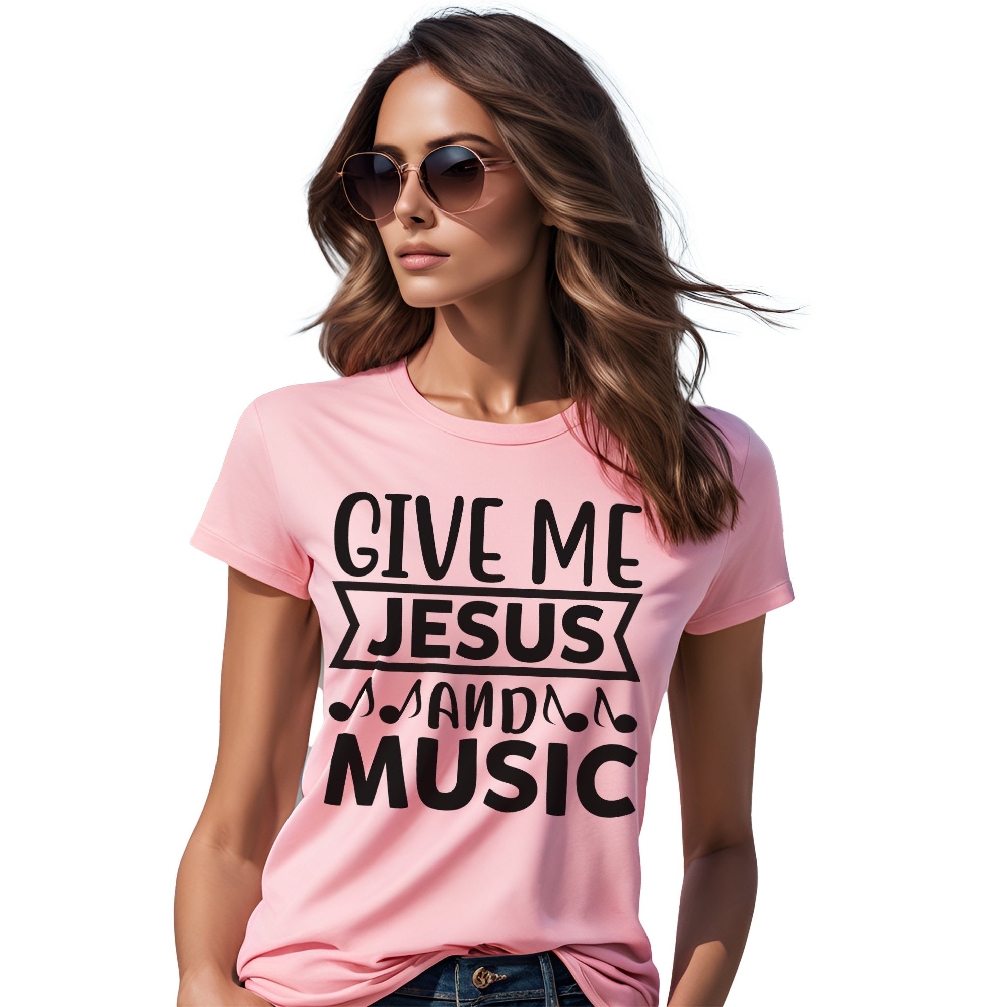 Give Me Jesus & Music Women's Jersey Short Sleeve T-Shirt - Jesus Passion Apparel