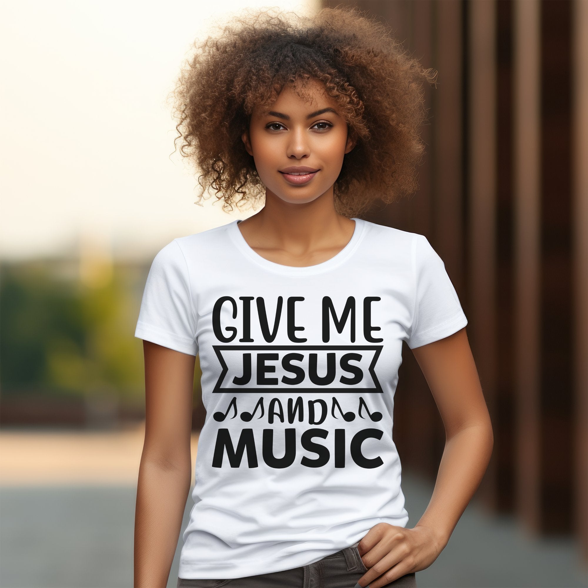 Give Me Jesus & Music Women's Jersey Short Sleeve T-Shirt - Jesus Passion Apparel