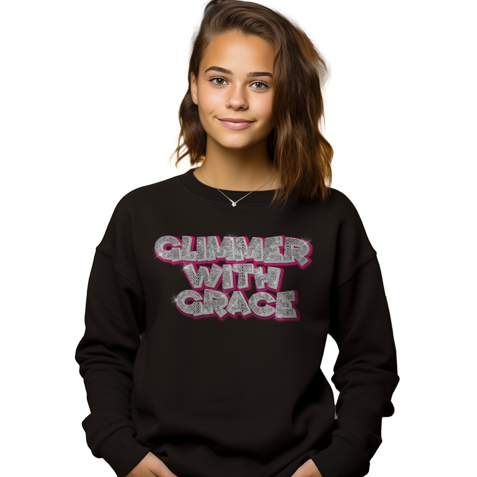 Glimmer with Grace Youth Crewneck Sweatshirt - Jesus Passion Apparel