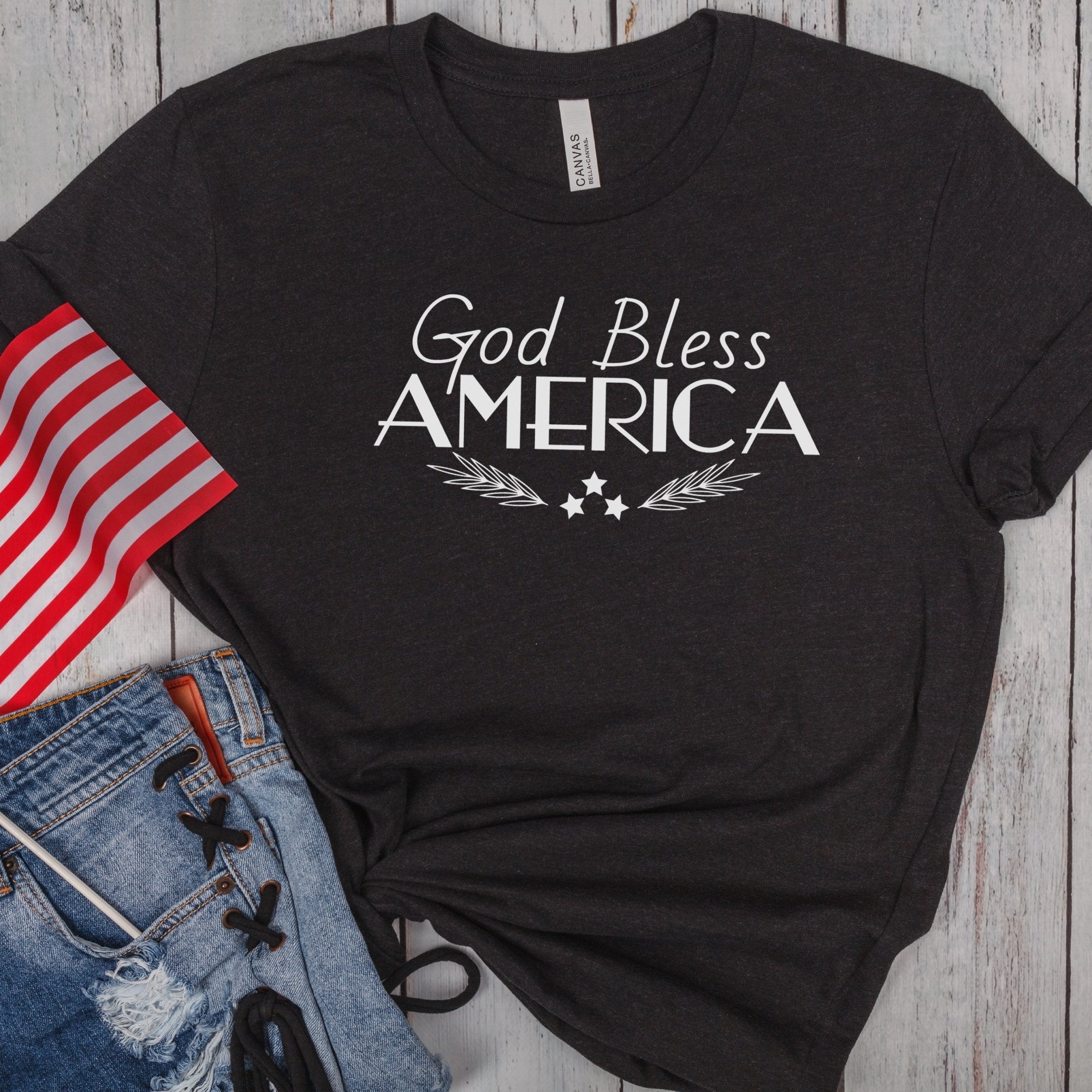 God Bless America Women's Short Sleeve T-shirt - Jesus Passion Apparel