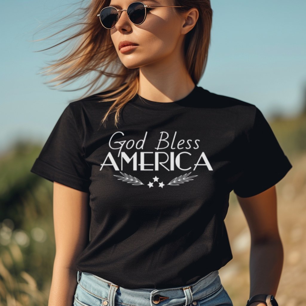 God Bless America Women's Short Sleeve T-shirt - Jesus Passion Apparel