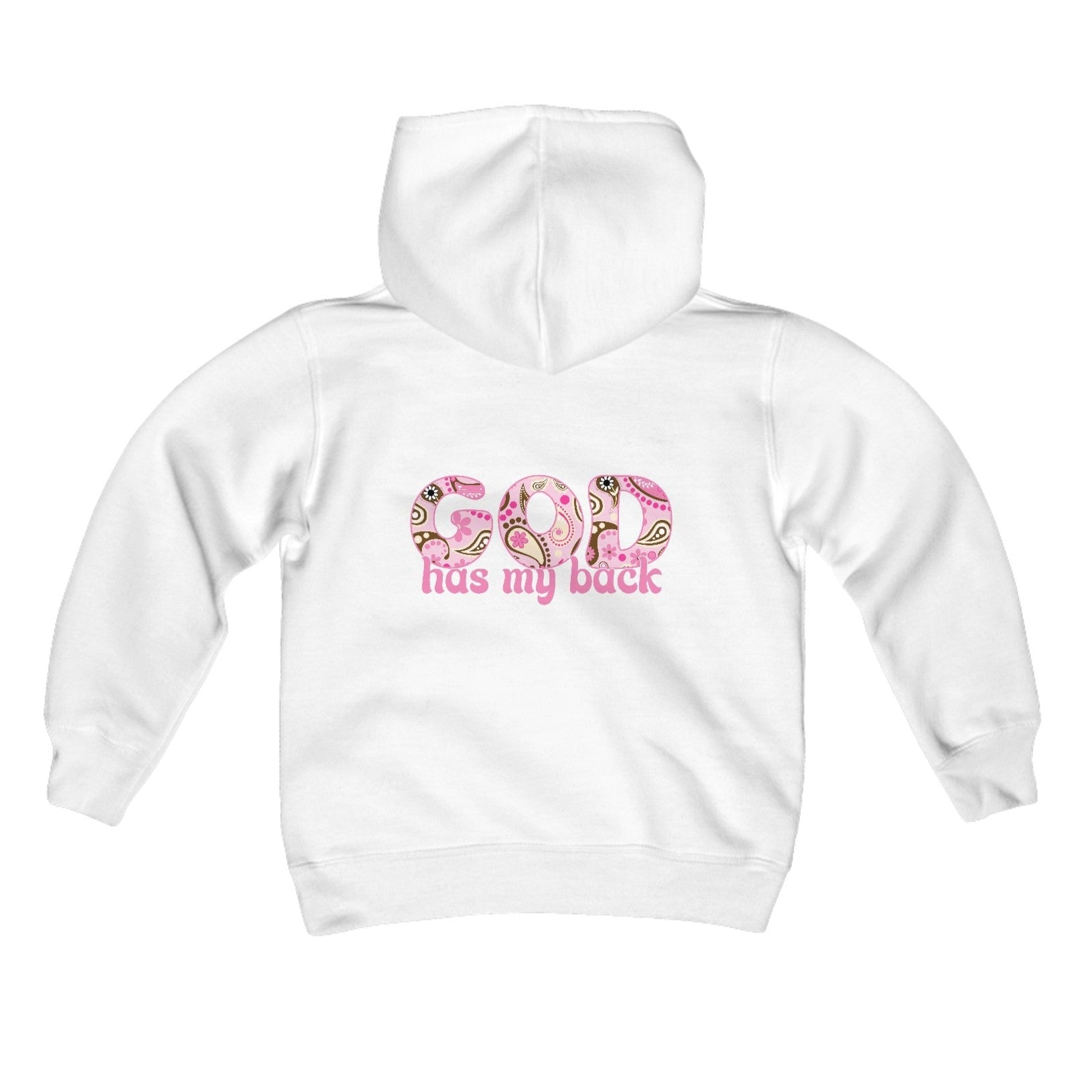 God Has My Back Youth Hoodie - Jesus Passion Apparel