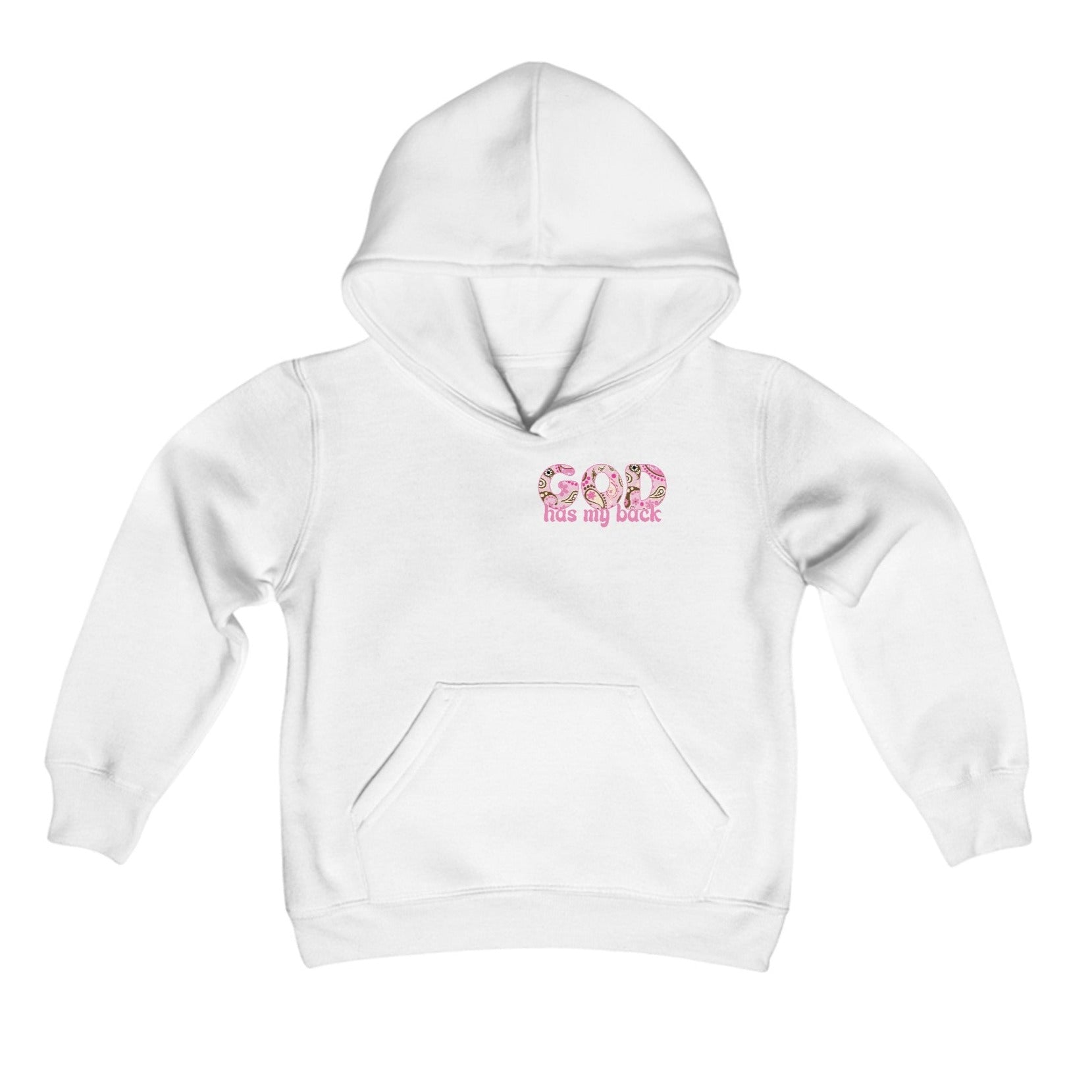 God Has My Back Youth Hoodie - Jesus Passion Apparel