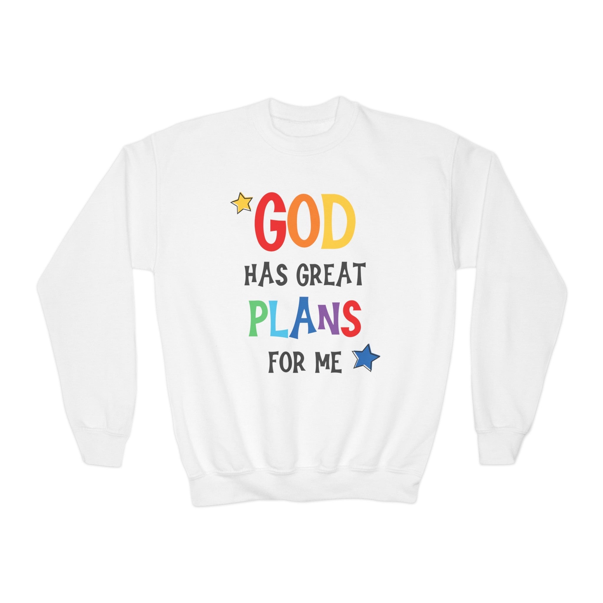 God Has Plans for Me Youth Crewneck Sweatshirt - Jesus Passion Apparel