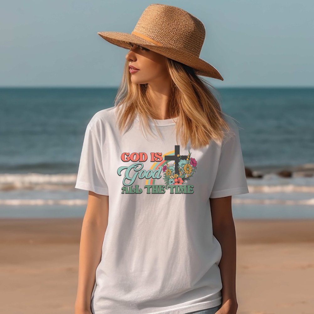 God is Good All the Time Rainbow Jersey Short Sleeve T-Shirt - Jesus Passion Apparel