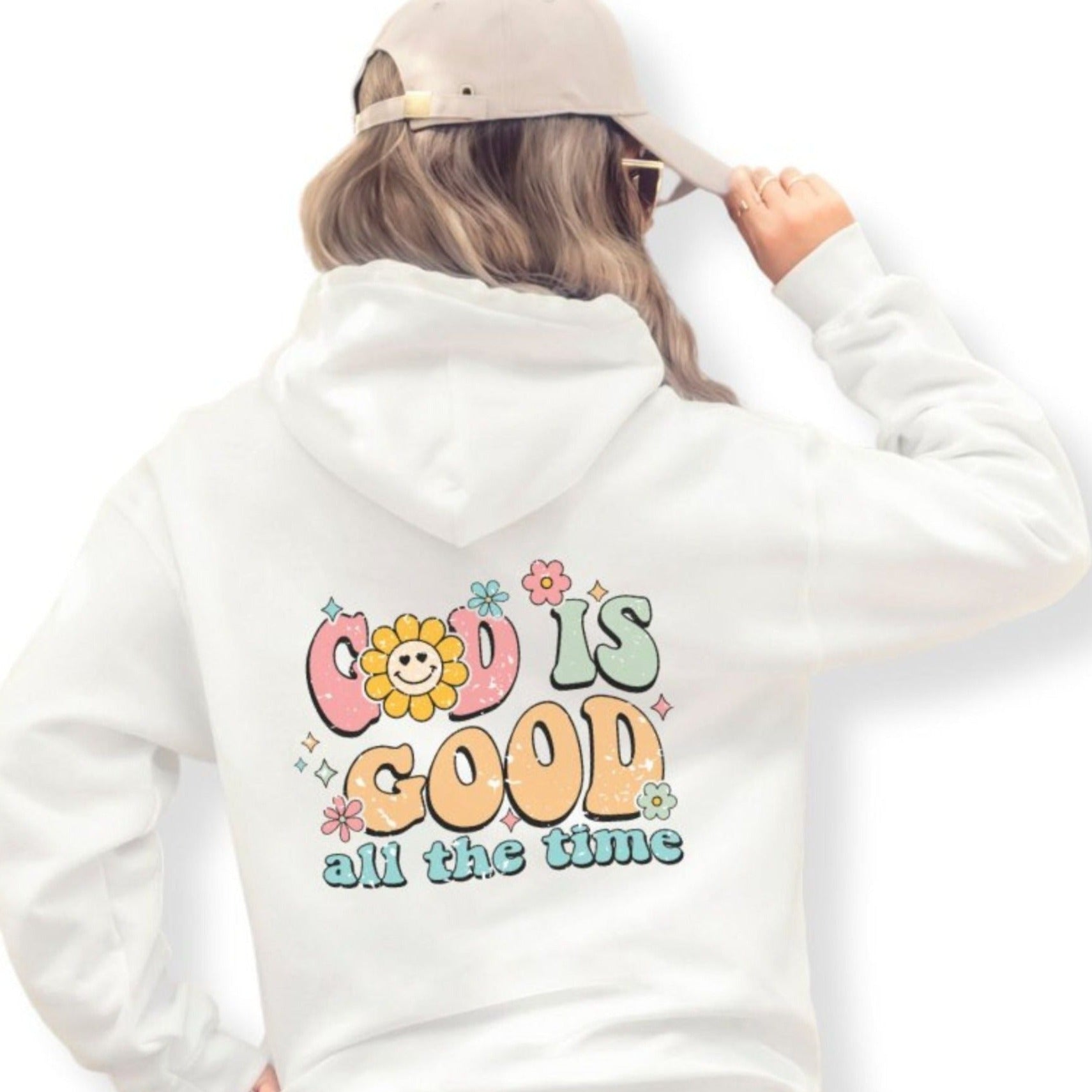 God is Good All the Time Retro - Inspired Unisex - Fit Hoodie - Jesus Passion Apparel