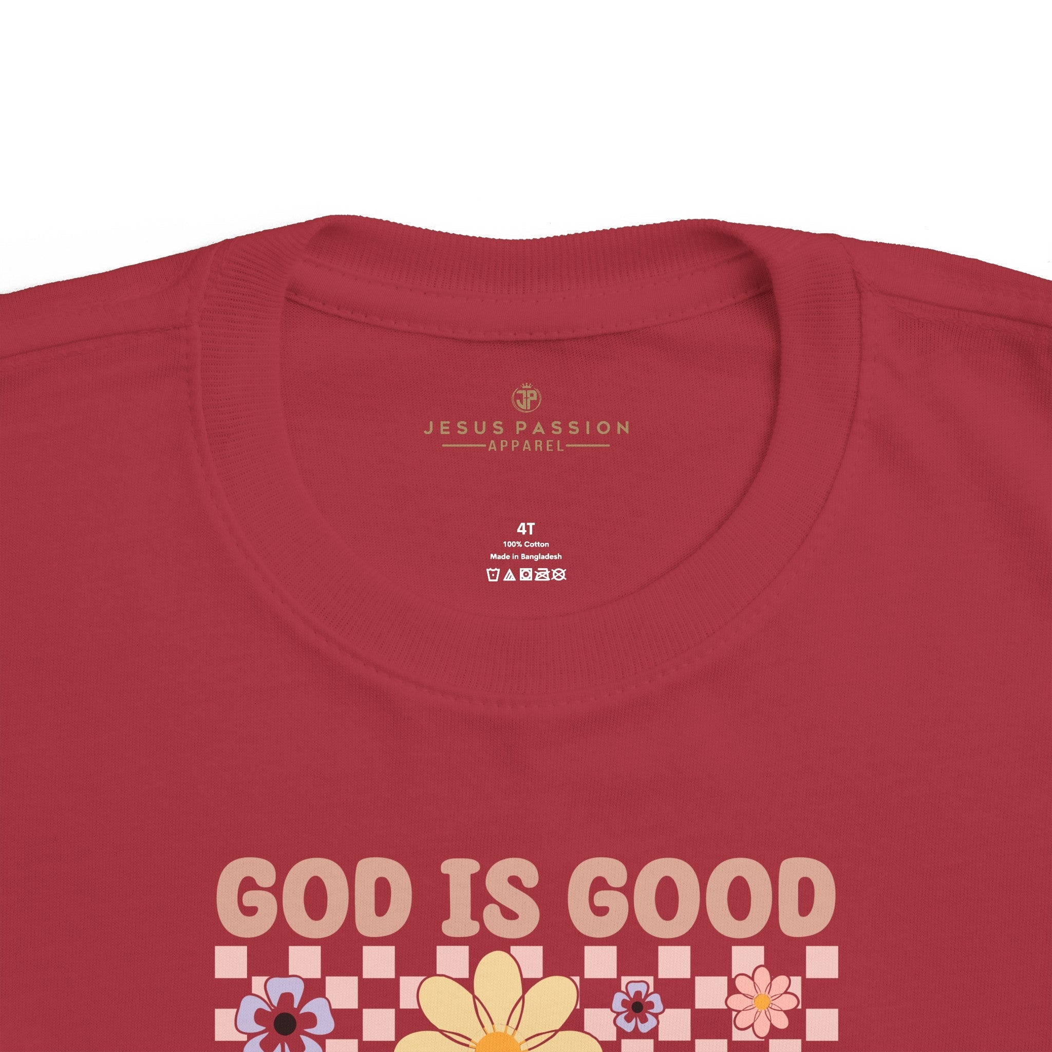 God is Good All The Time Sunflower Toddler's Fine Jersey Tee - Jesus Passion Apparel