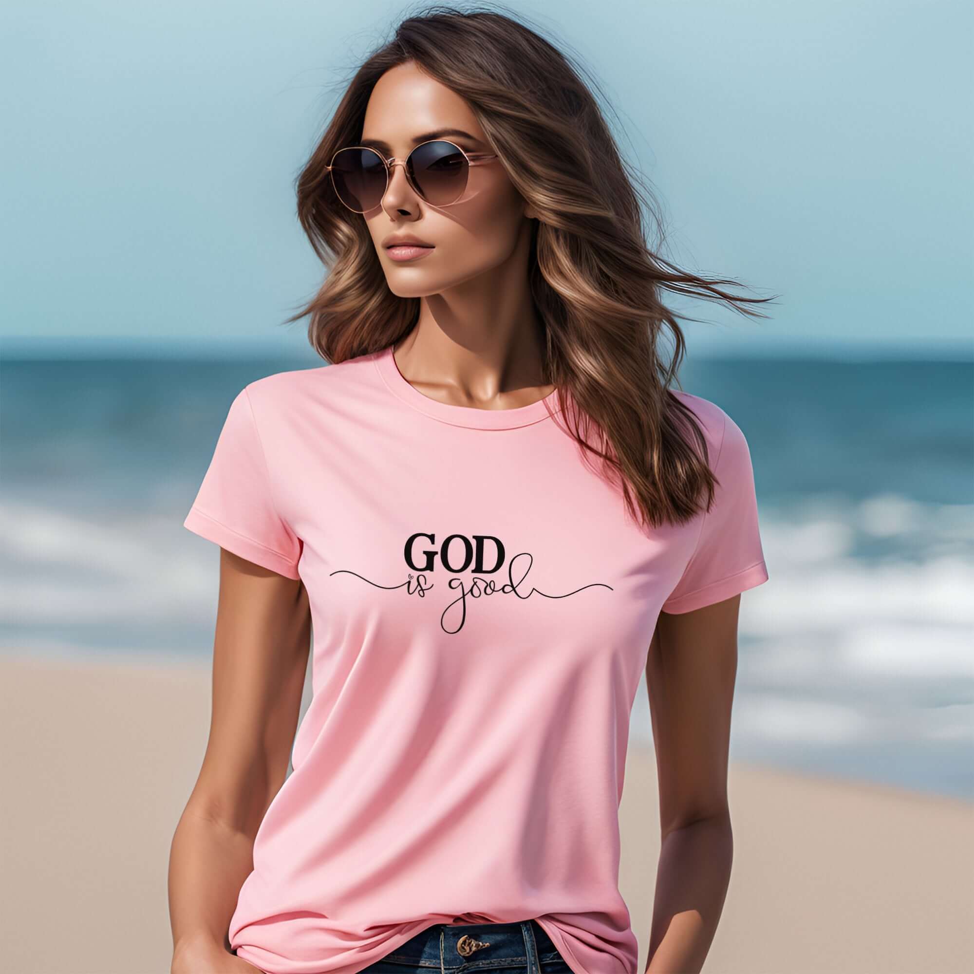 God Is Good Women's Short Sleeve Tee - Jesus Passion Apparel