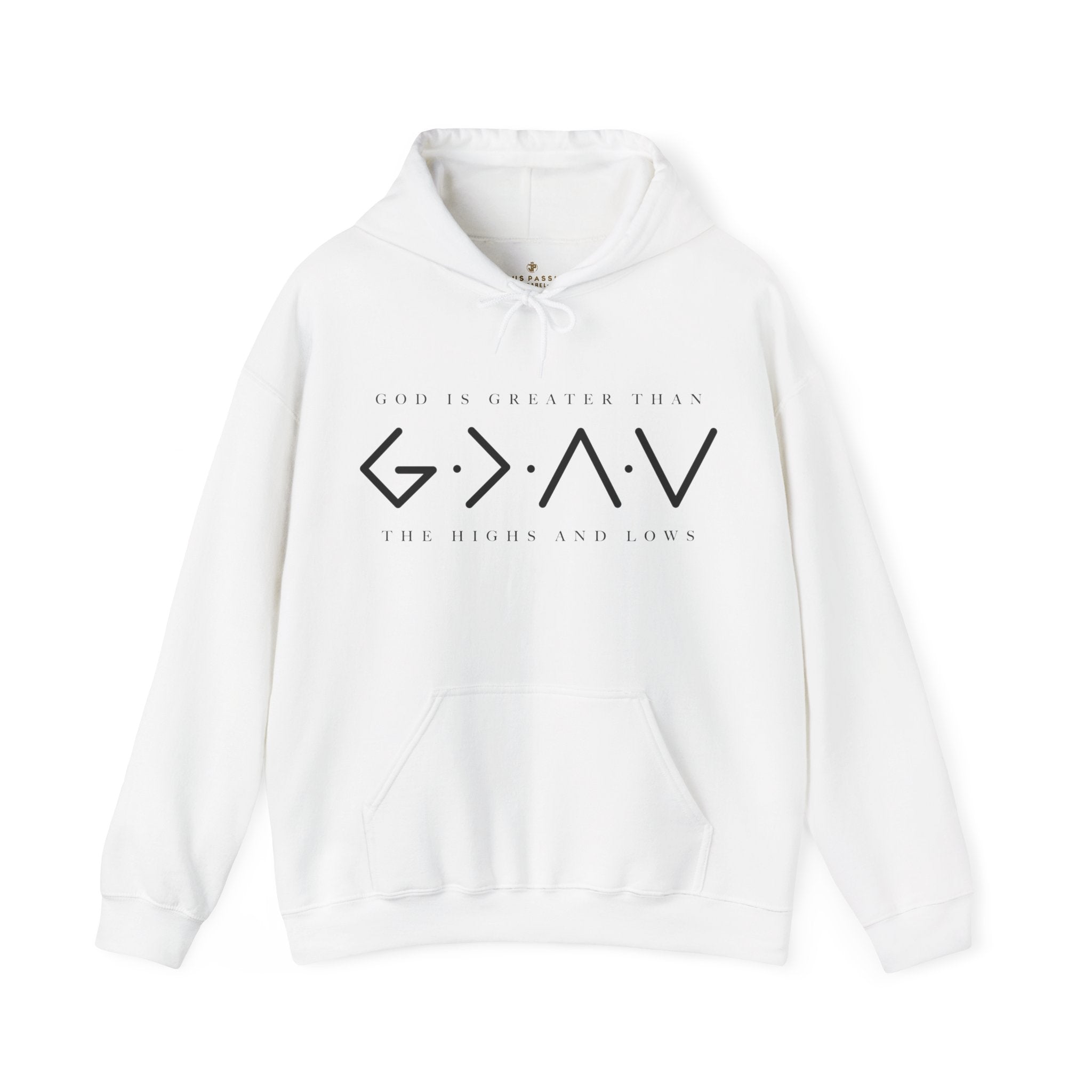 God is Greater Than Highs and Lows Men's Heavy Blend™ Hoodie - Jesus Passion Apparel