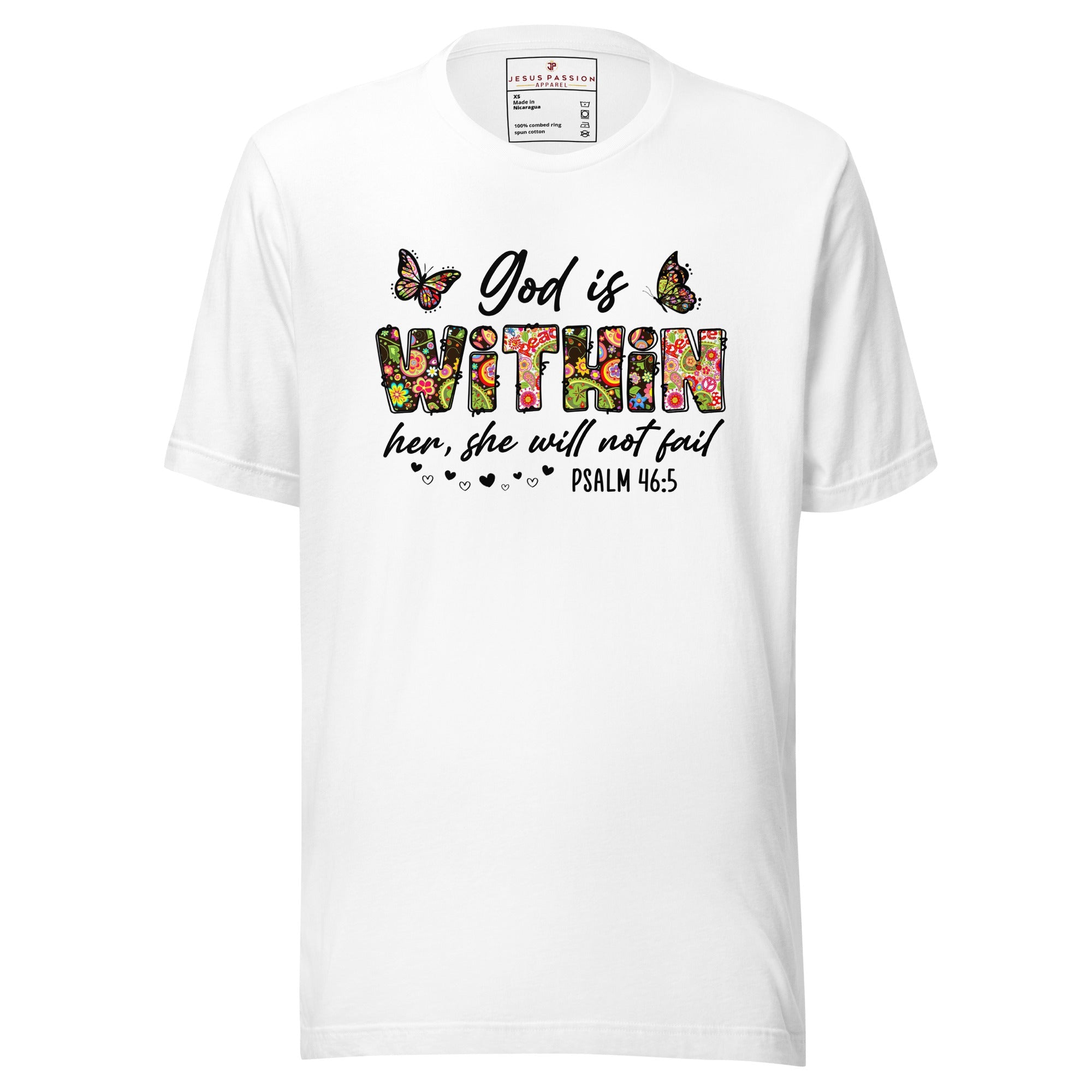 God is Within Her Jersey Short Sleeve T-Shirt - Jesus Passion Apparel