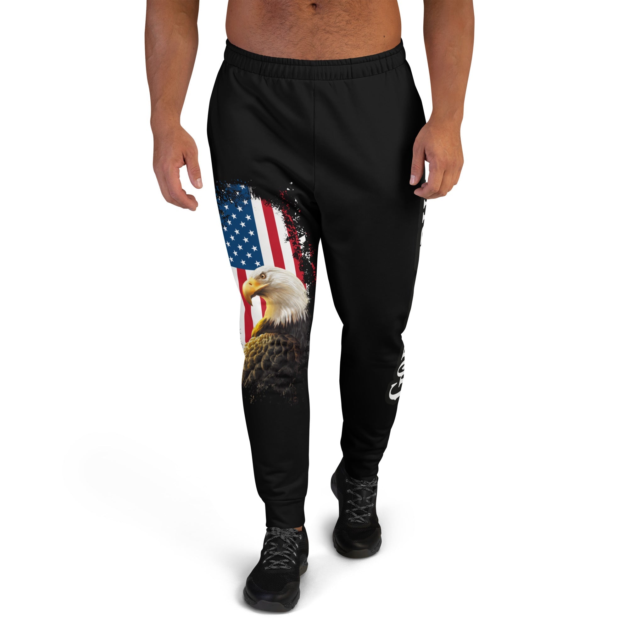 God We Trust Patriotic Eagle Men's Jogger Pants with Matching Hoodie Available - Jesus Passion Apparel