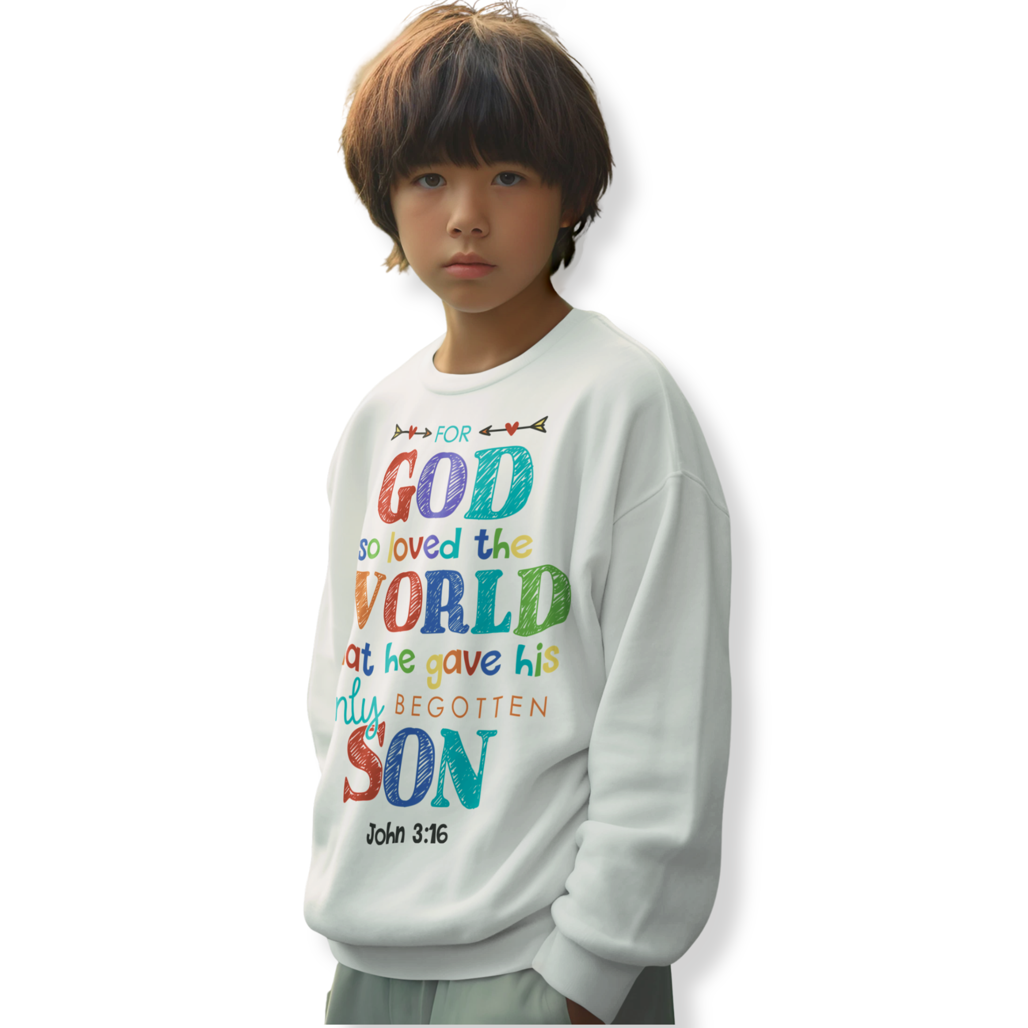 God So Loved Youth Sweatshirt