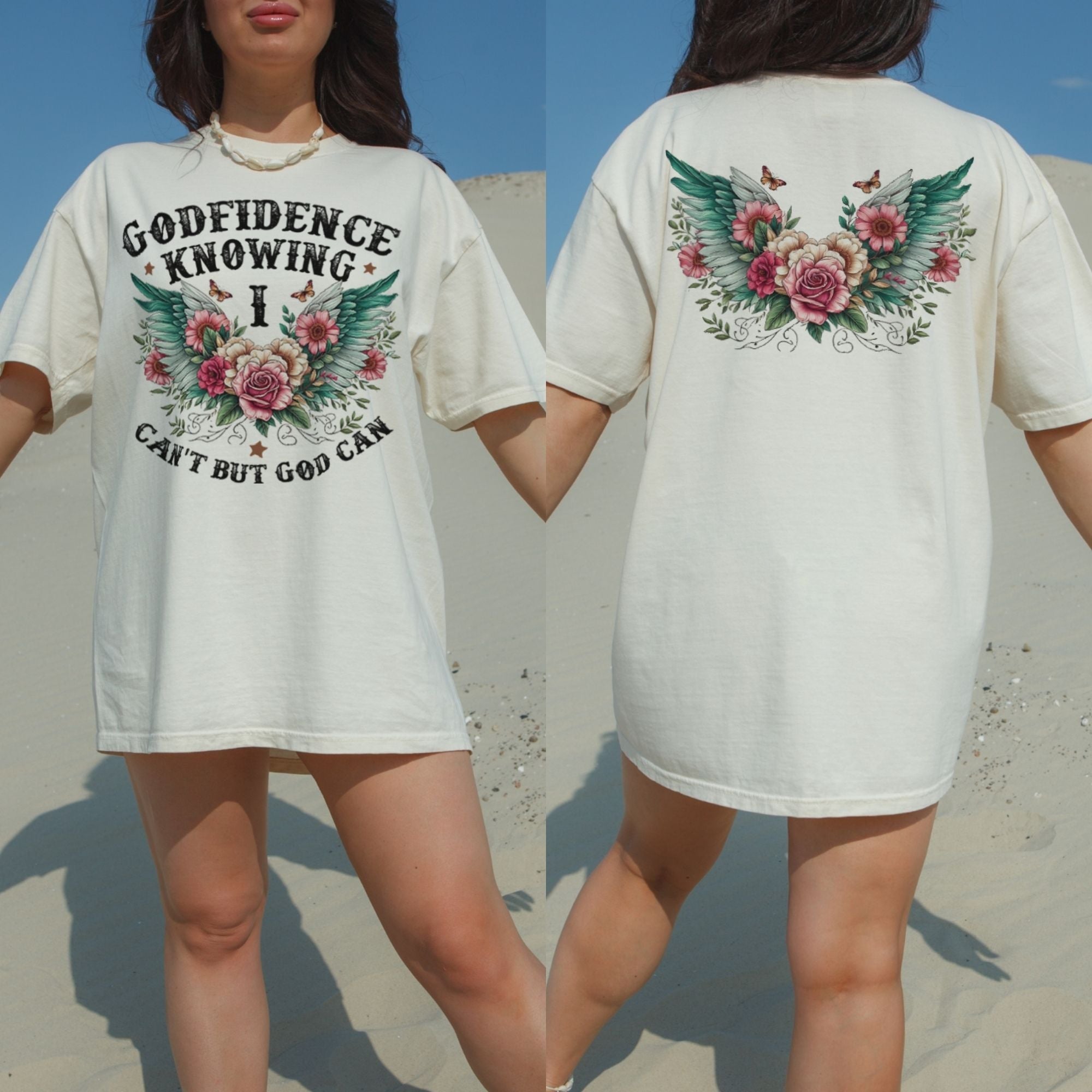 godfidence-womens-christian-t-shirt-front back JP Apparel