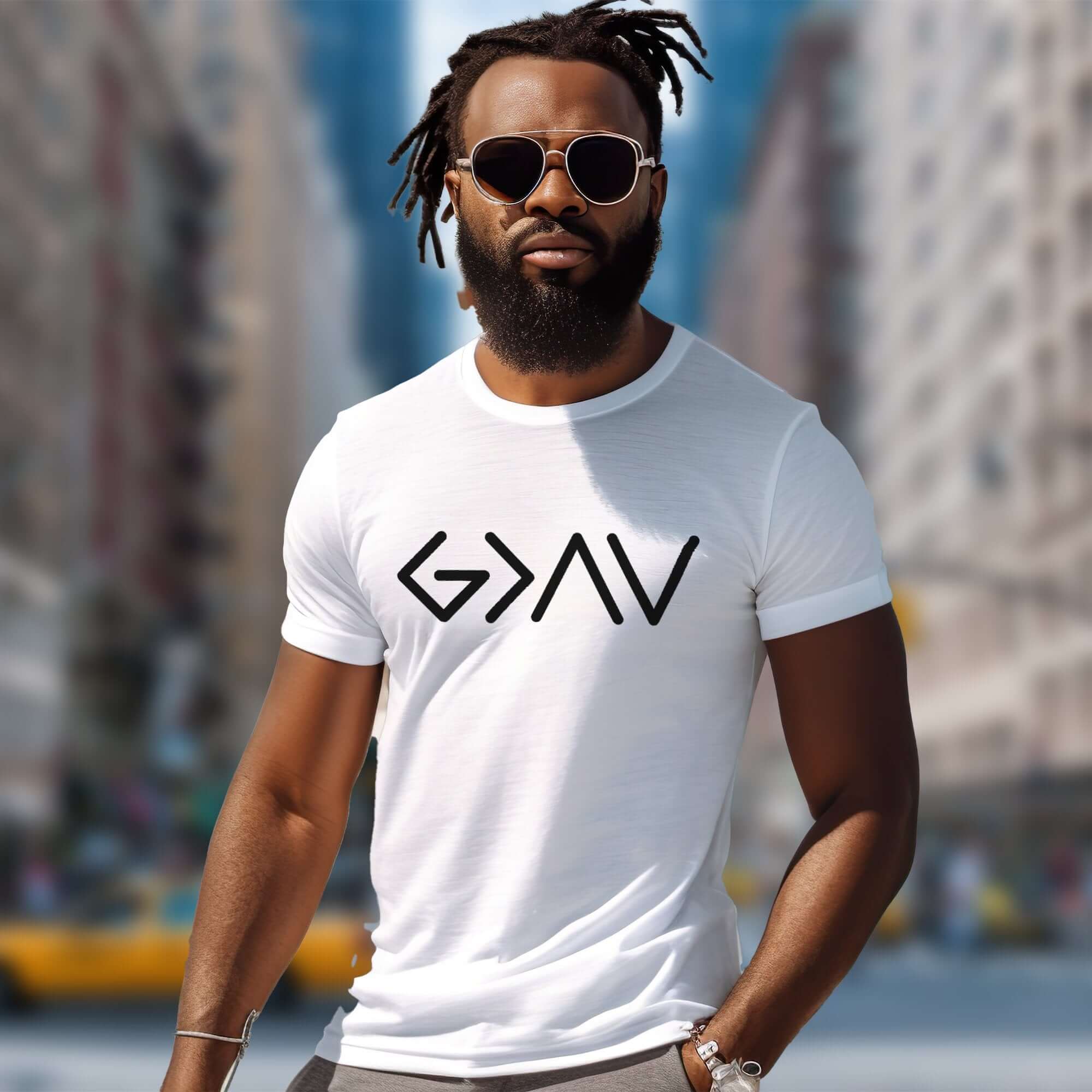 Greater Than the Highs and Lows Men's Jersey Short Sleeve Tee - Jesus Passion Apparel