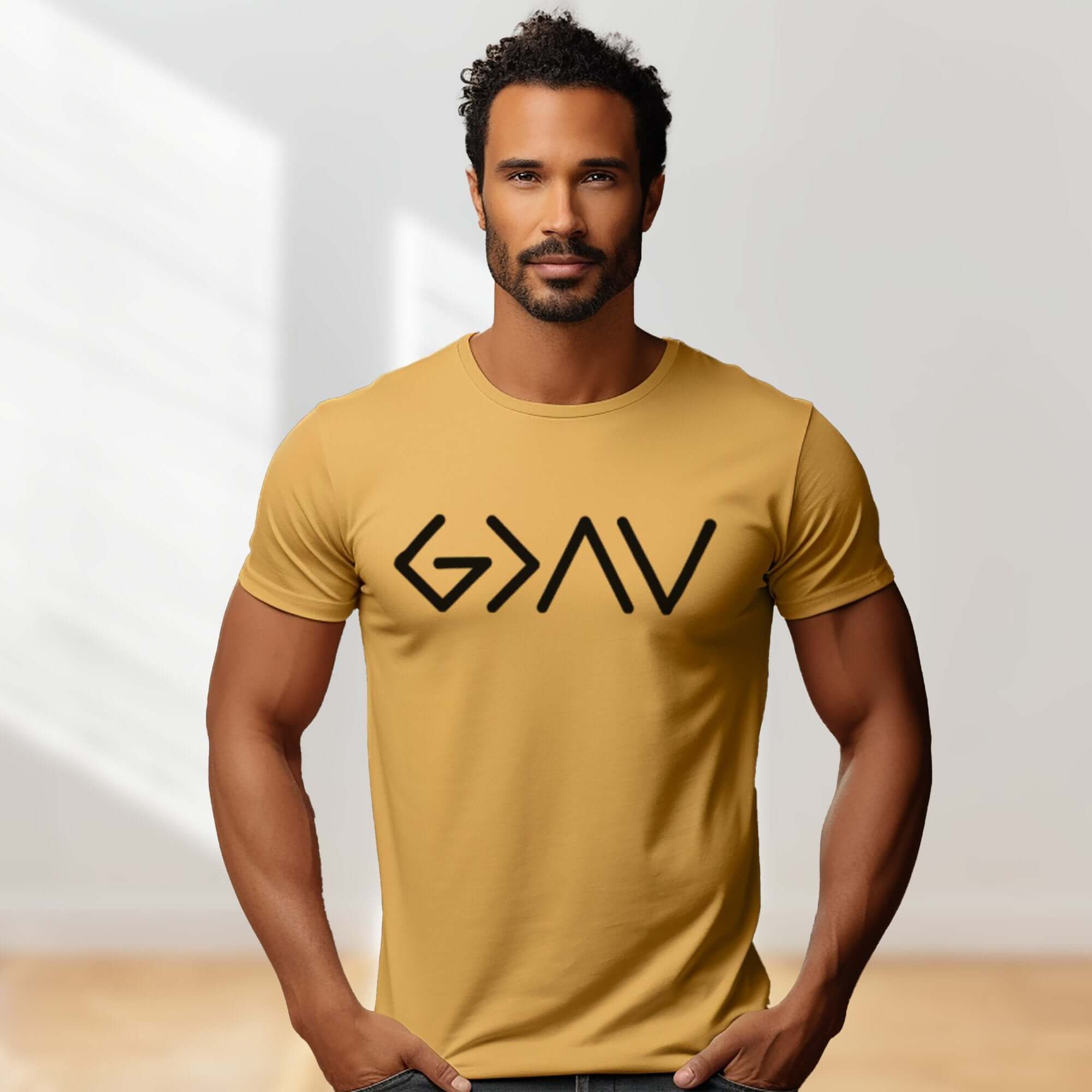 Greater Than the Highs and Lows Men's Jersey Short Sleeve Tee - Jesus Passion Apparel