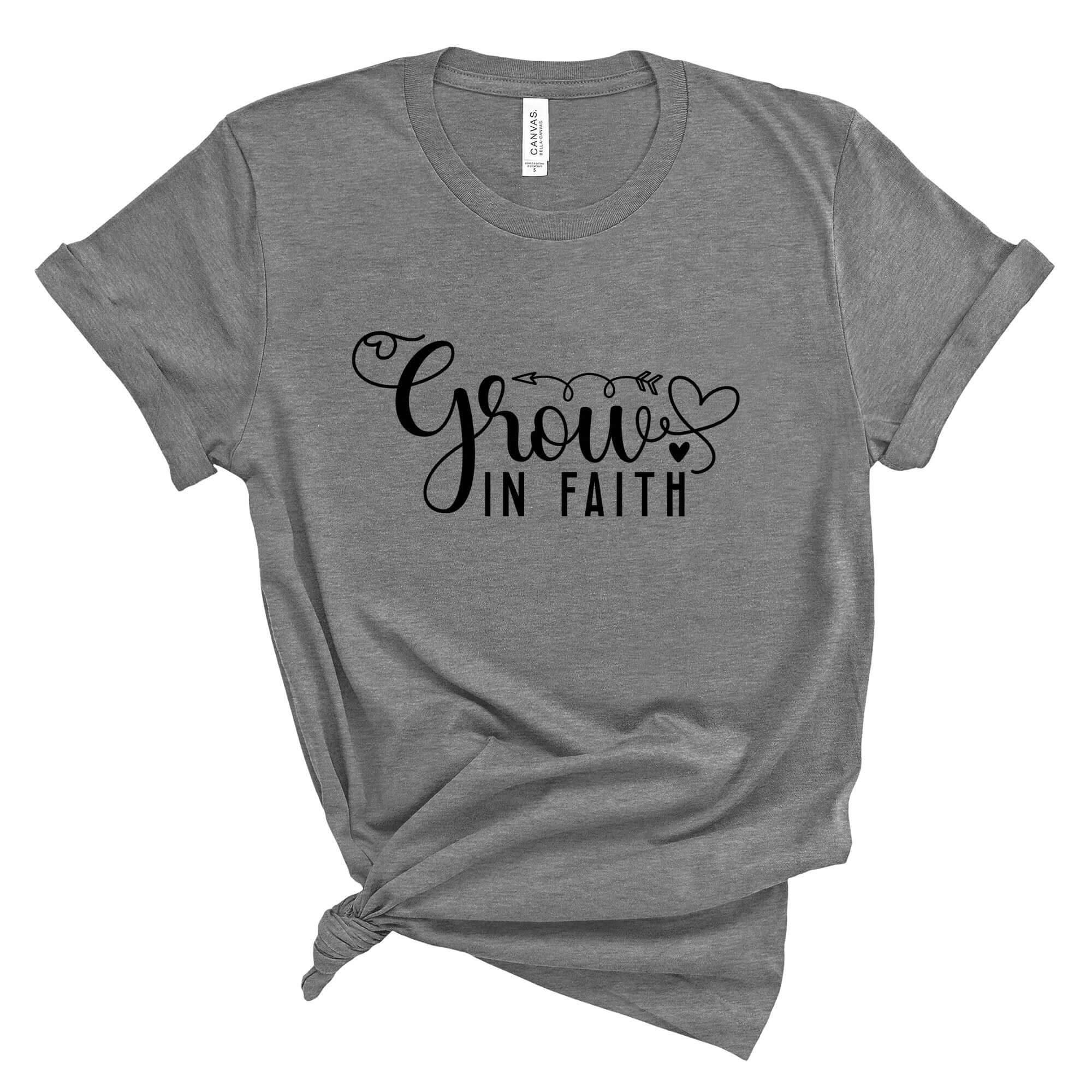 Grow In Faith Women's Short Sleeve Tee - Jesus Passion Apparel