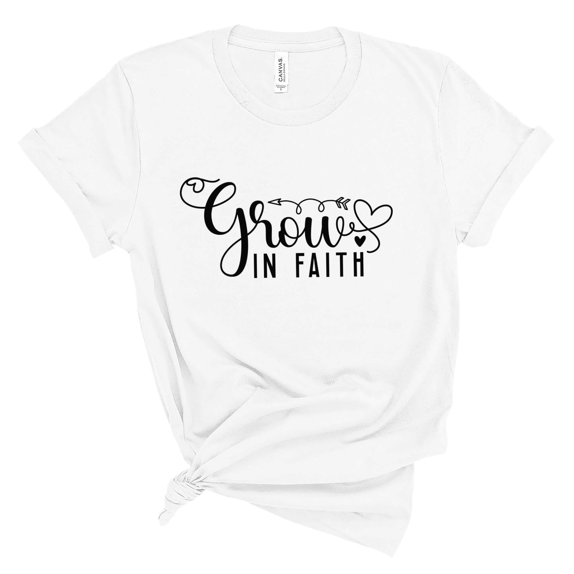 Grow In Faith Women's Short Sleeve Tee - Jesus Passion Apparel