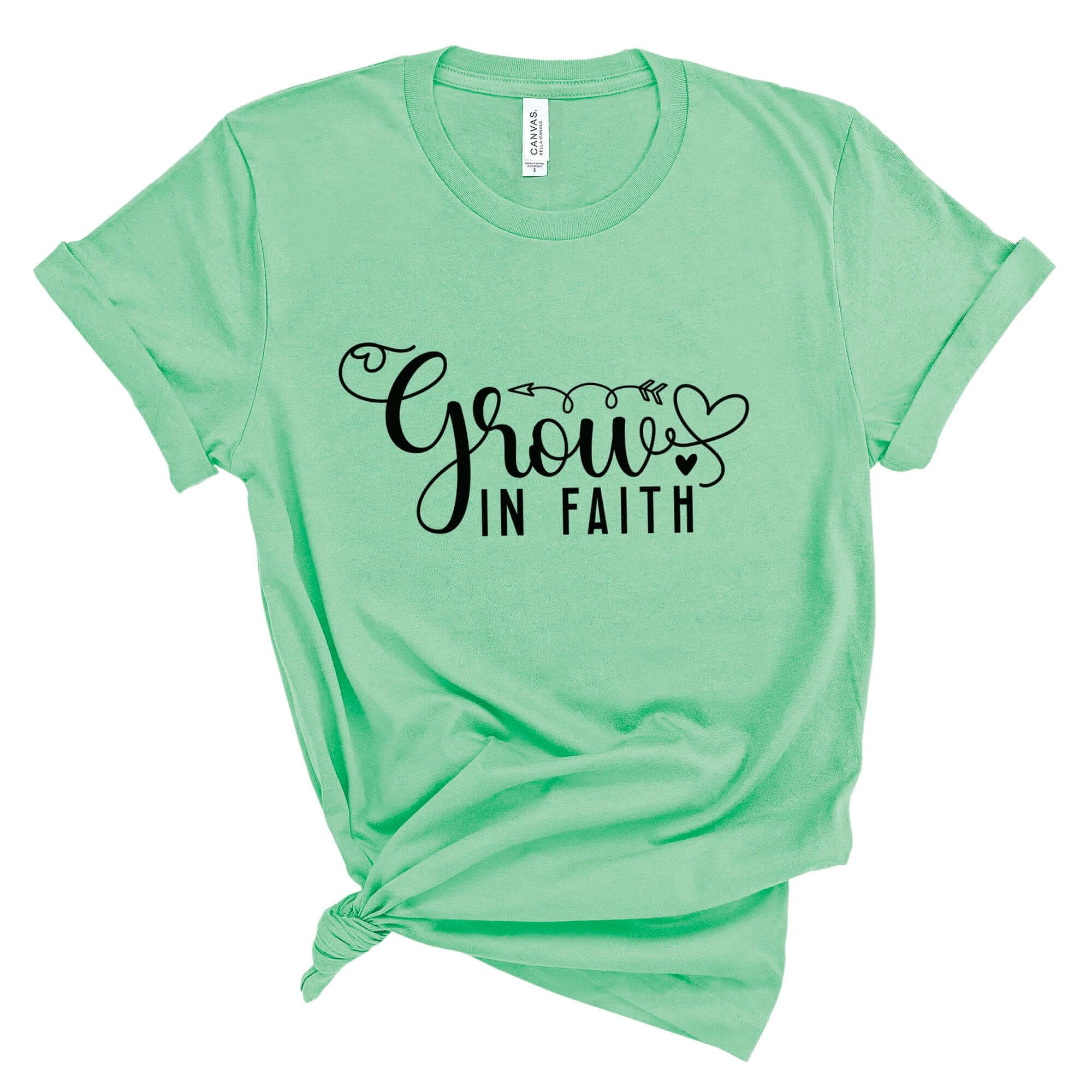 Grow In Faith Women's Short Sleeve Tee - Jesus Passion Apparel